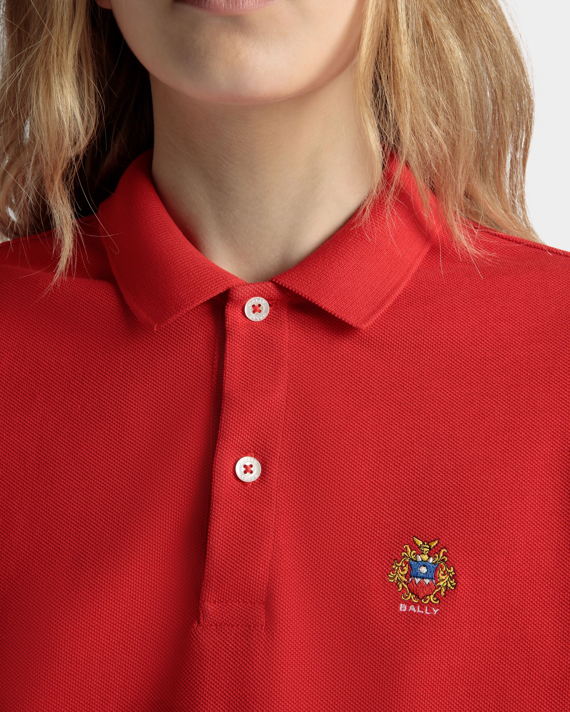 Bally Global - Polo De Manga Corta De Algodón Rojo - Rojo