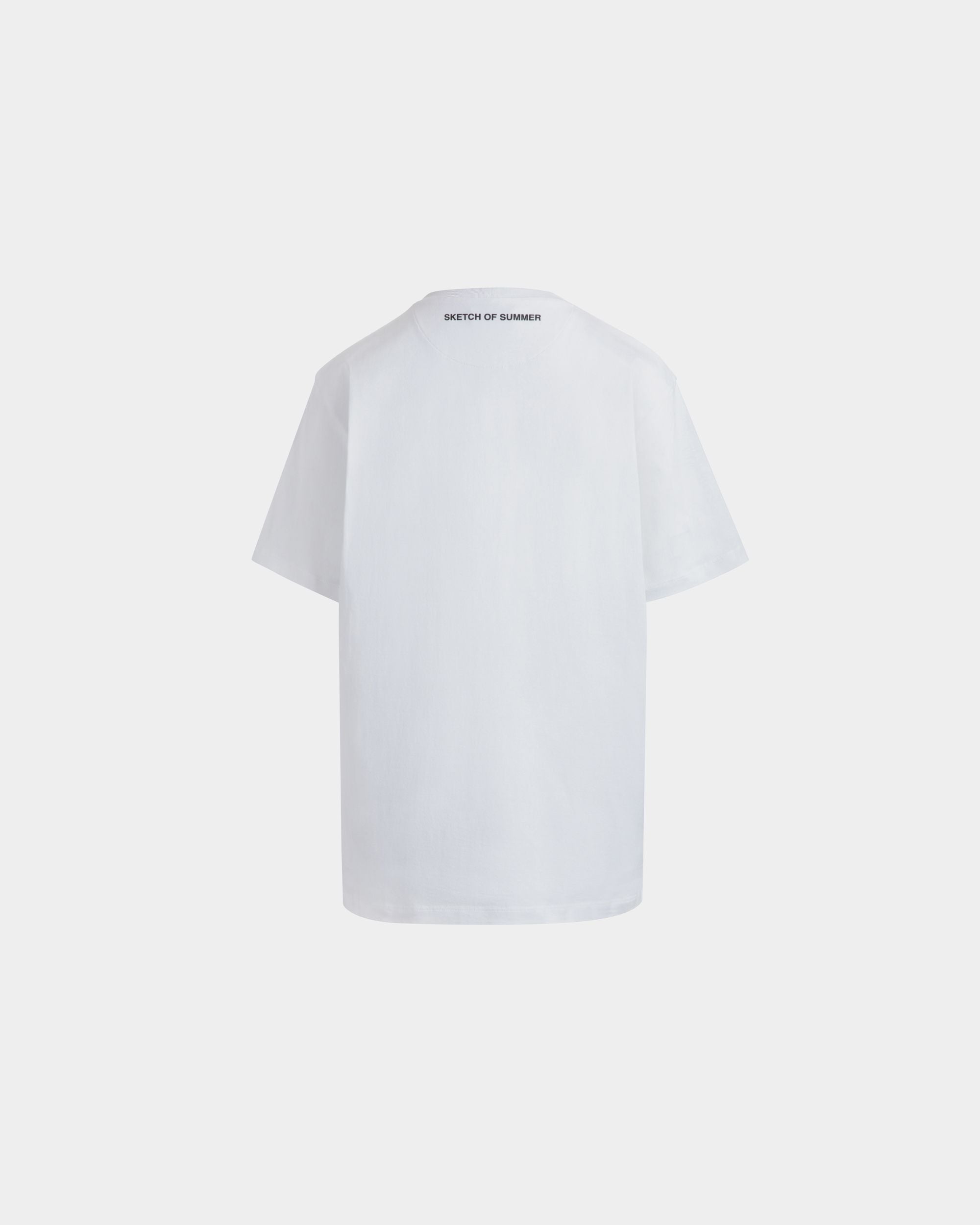 Bally Global - T-Shirt Cutsew En Maille De Coton Blanche - Blanc