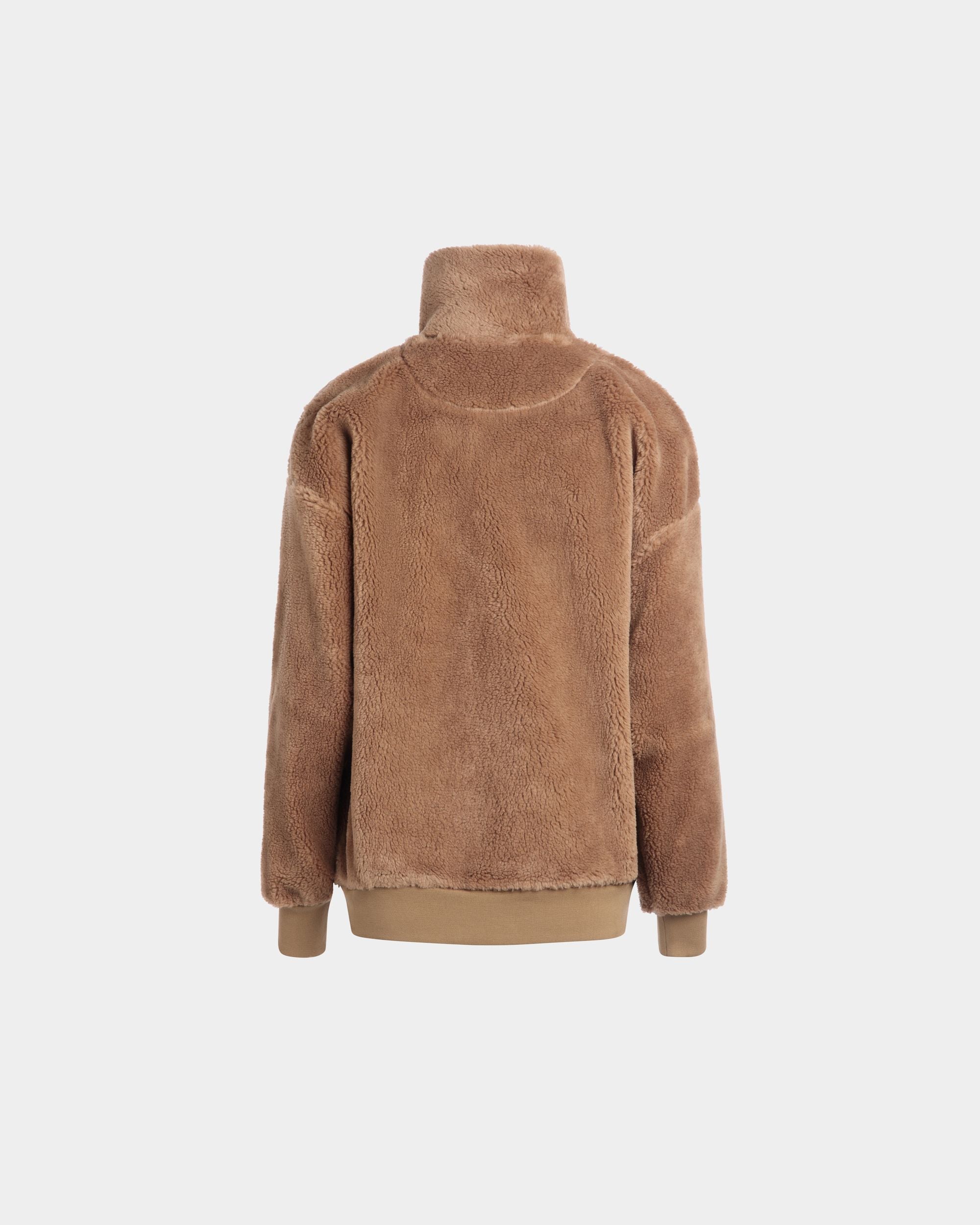 Bally Global - Sweat-Shirt À Glissière Courte De La Capsule D’hiver En Molleton Camel Orné De Fleurs Des Alpes - Beige