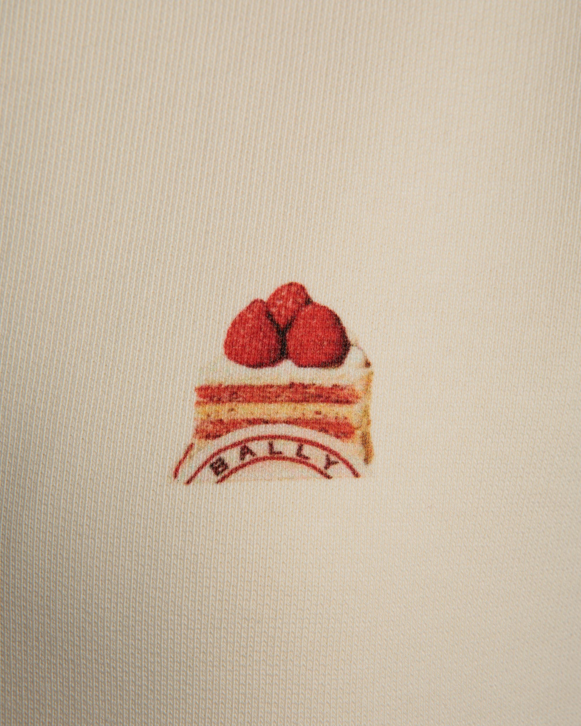 Bally Global - Sweat-Shirt Ras-Du-Cou Avec Bally Cake En Coton Ivoire - Blanc
