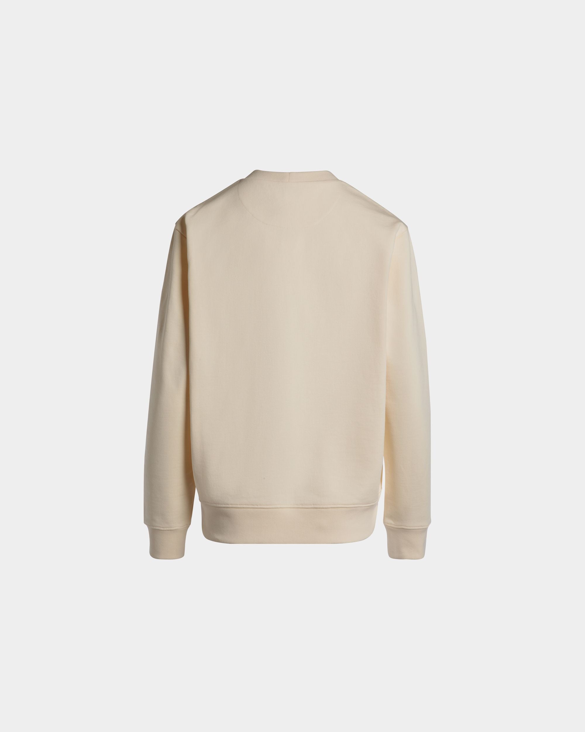 Bally Global - Sweat-Shirt Ras-Du-Cou Avec Bally Cake En Coton Ivoire - Blanc