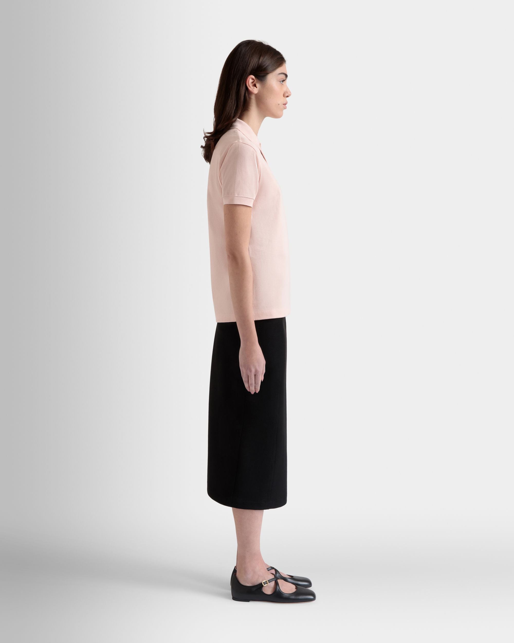 Bally Global - Polo Shirt with a Bally Cake in Dusty Petal Cotton - Pink