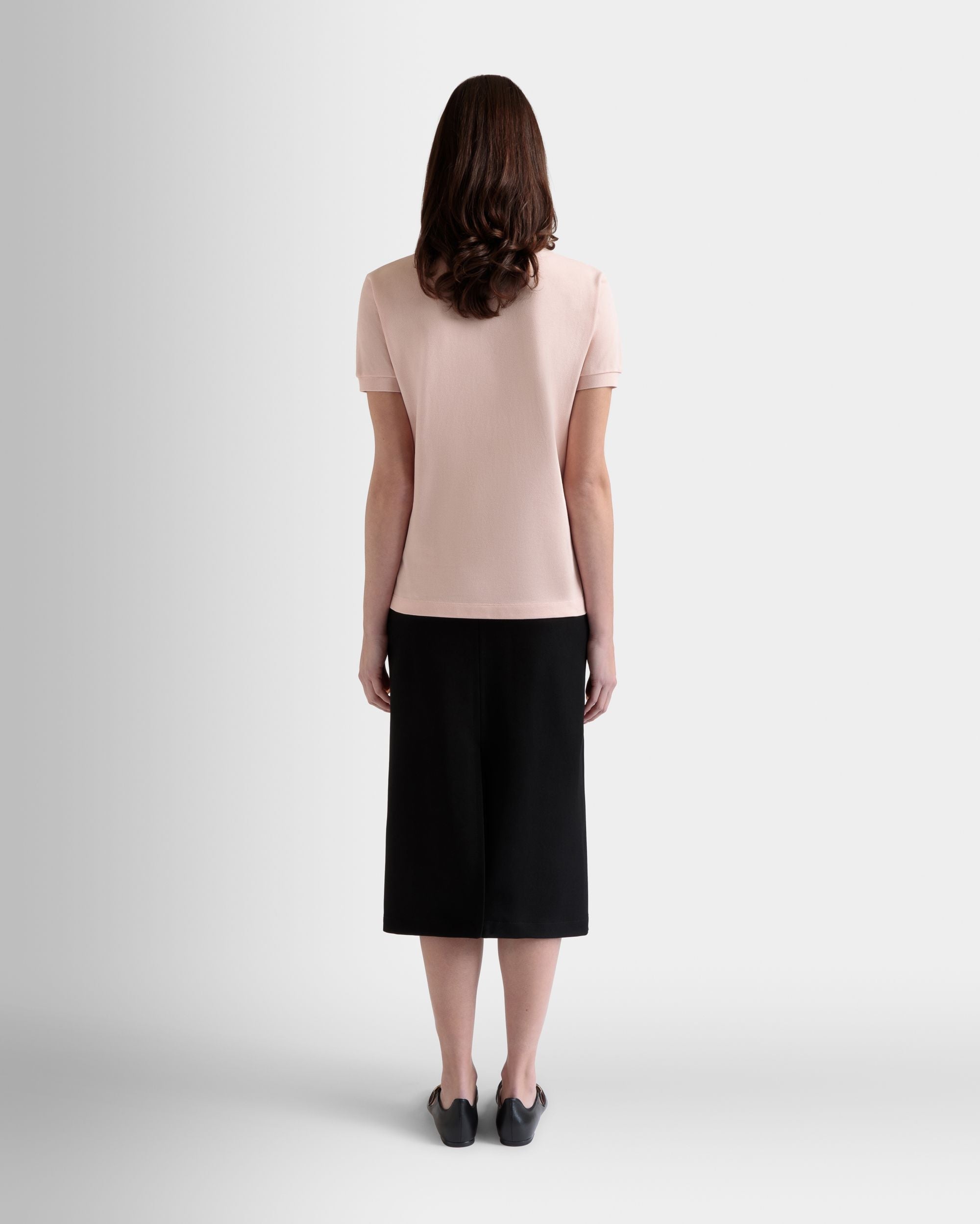 Bally Global - Polo Shirt with a Bally Cake in Dusty Petal Cotton - Pink