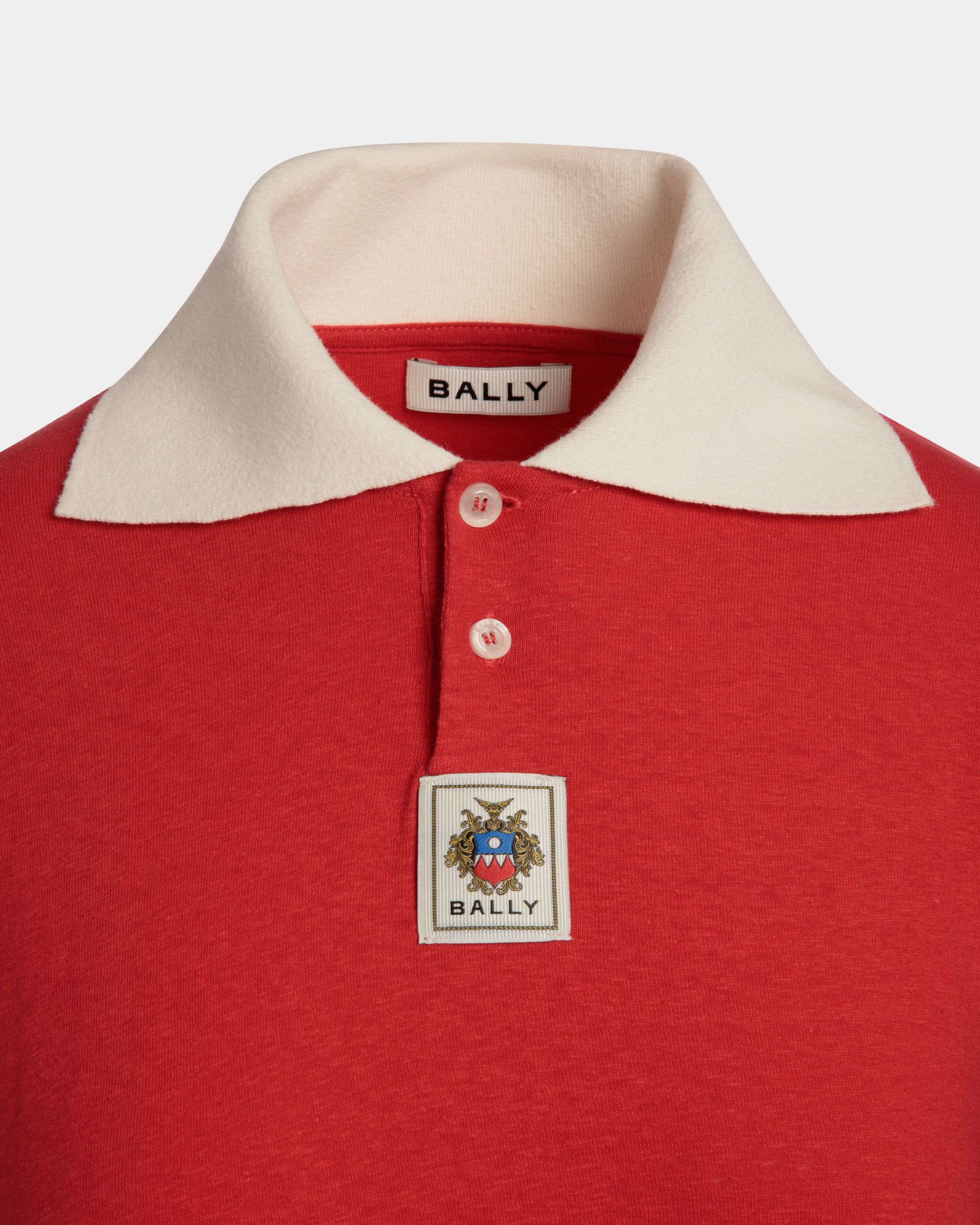 Bally Global - Polo Avec Logo Bally Crest En Coton Rouge - Rouge