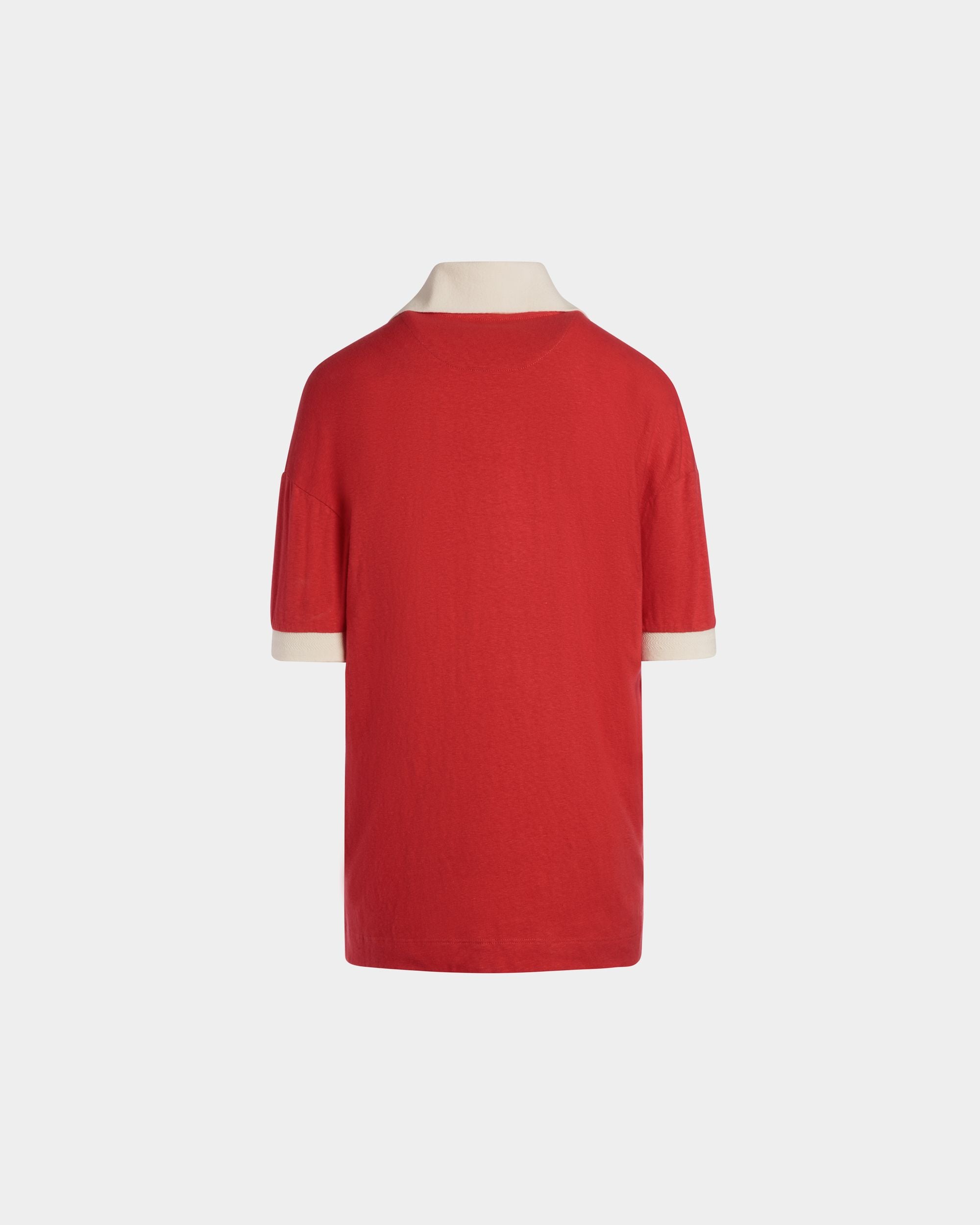 Bally Global - Polo Avec Logo Bally Crest En Coton Rouge - Rouge