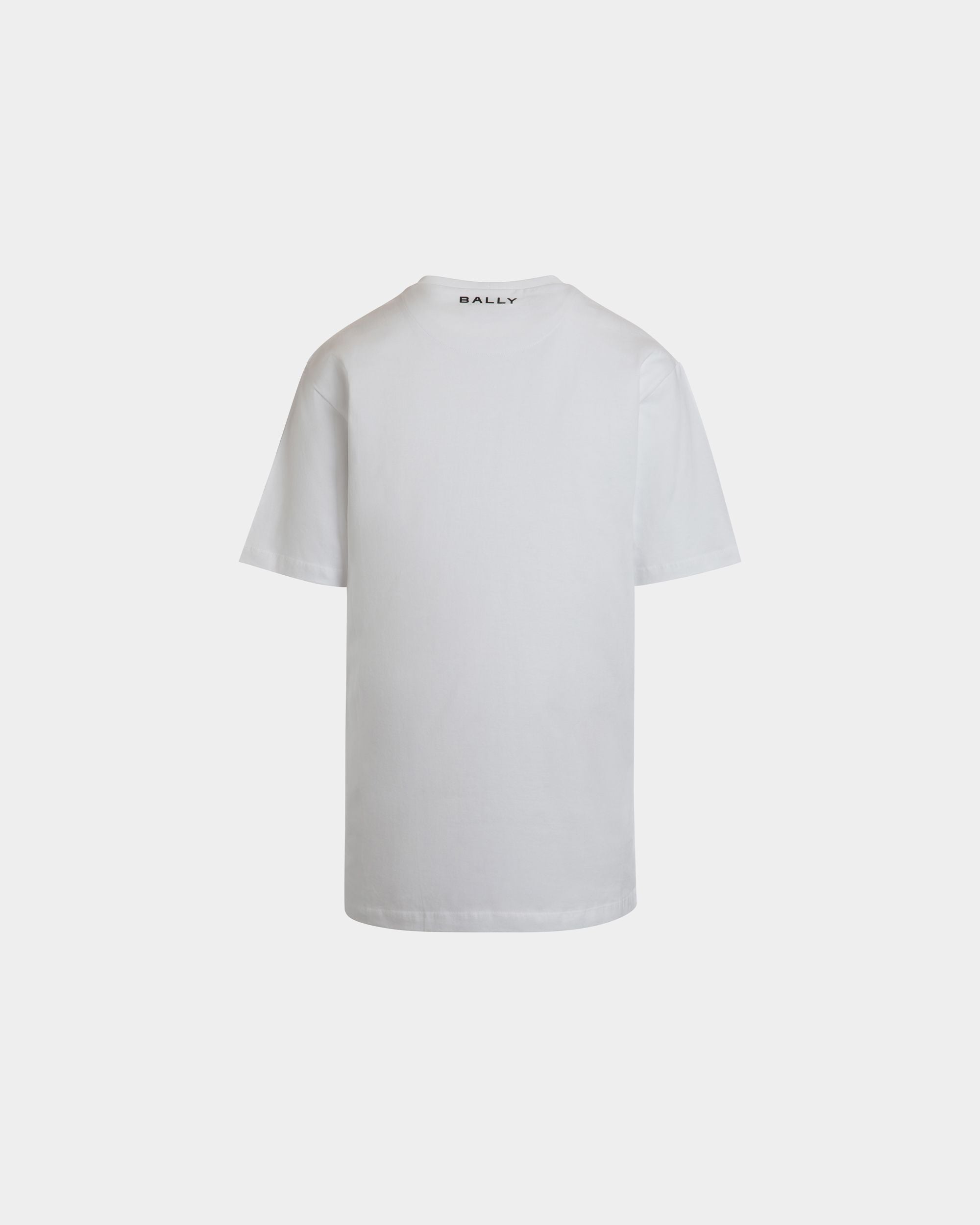 Bally Global - T-Shirt in White Cotton With a Bally Cake Print - Blanc