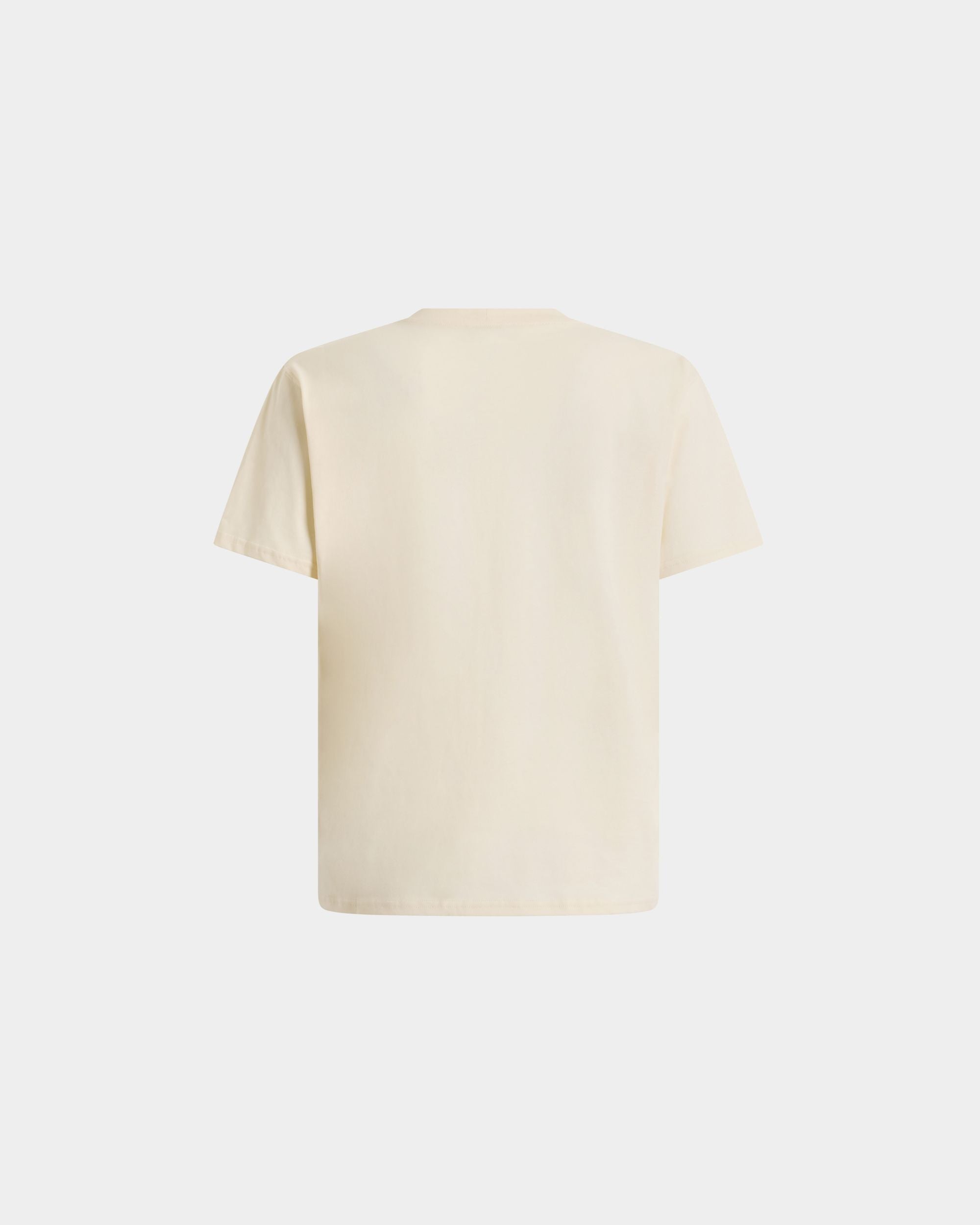 Bally Global - T-Shirt En Coton Ivory Avec Écusson Bally Crest - Blanc