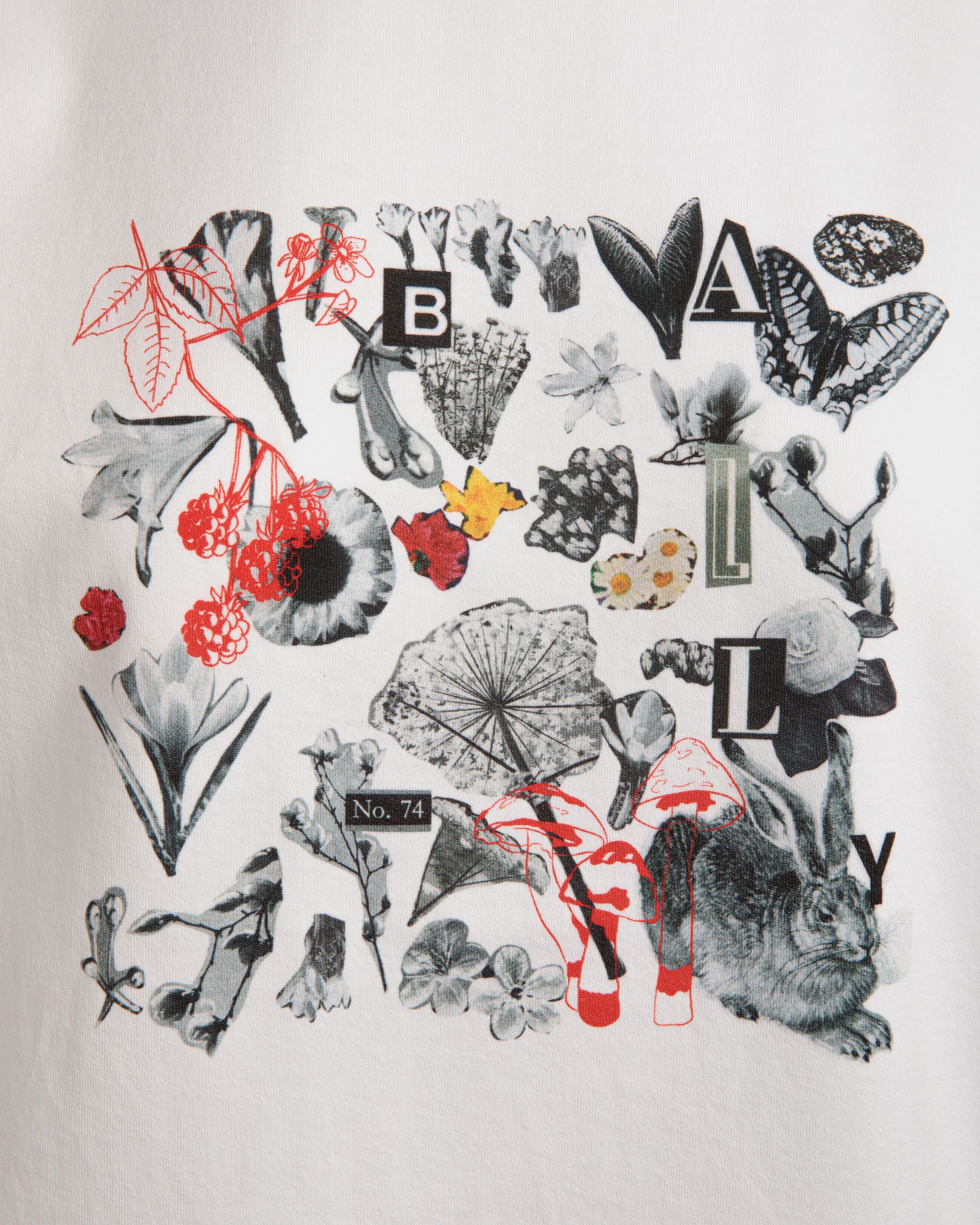 Bally Global - T-Shirt with a Bally Collage Print in White Cotton - White