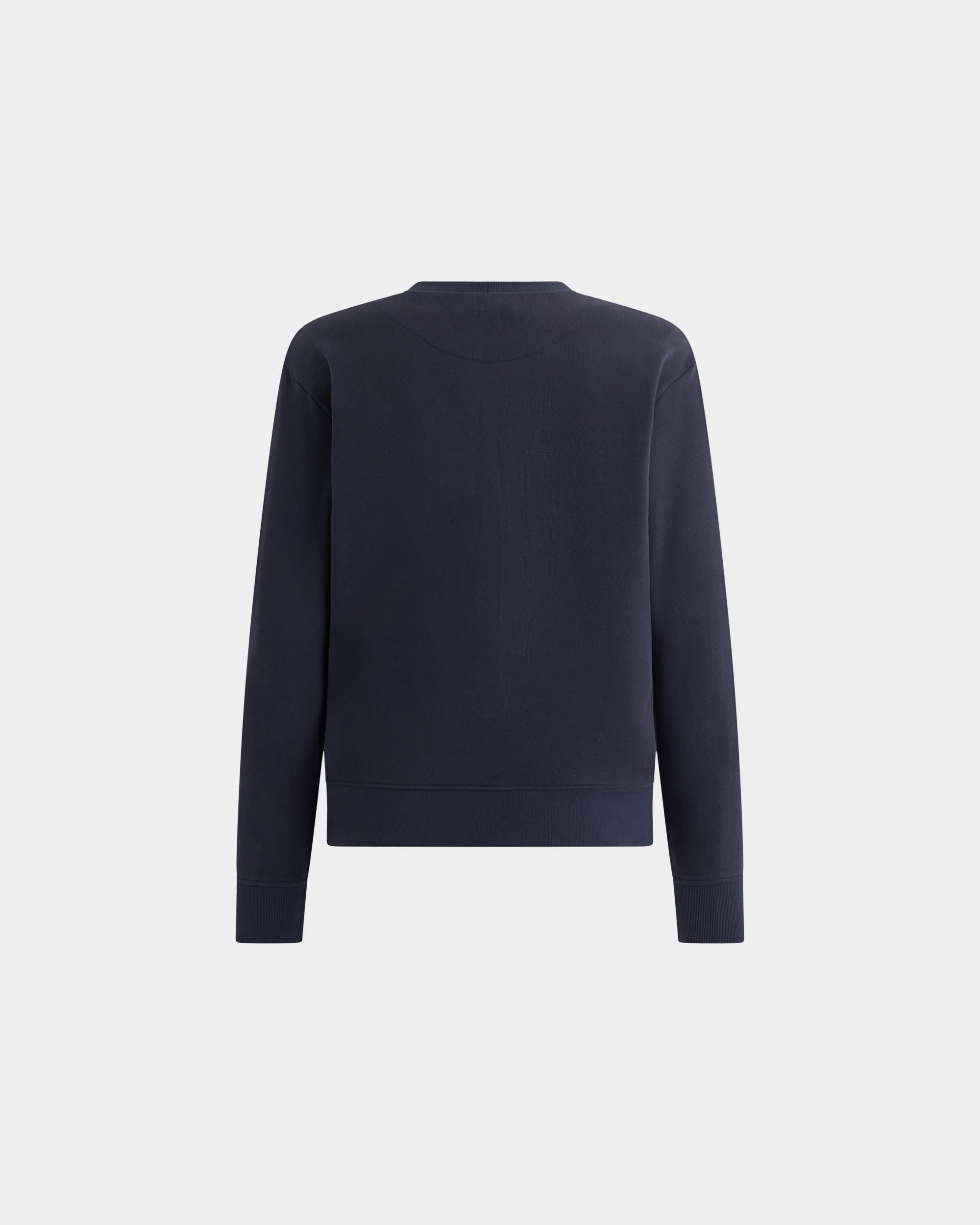 Bally Global - Sweat-Shirt Ras-Du-Cou En Coton Navy Blue Avec Ballyrina - Bleu