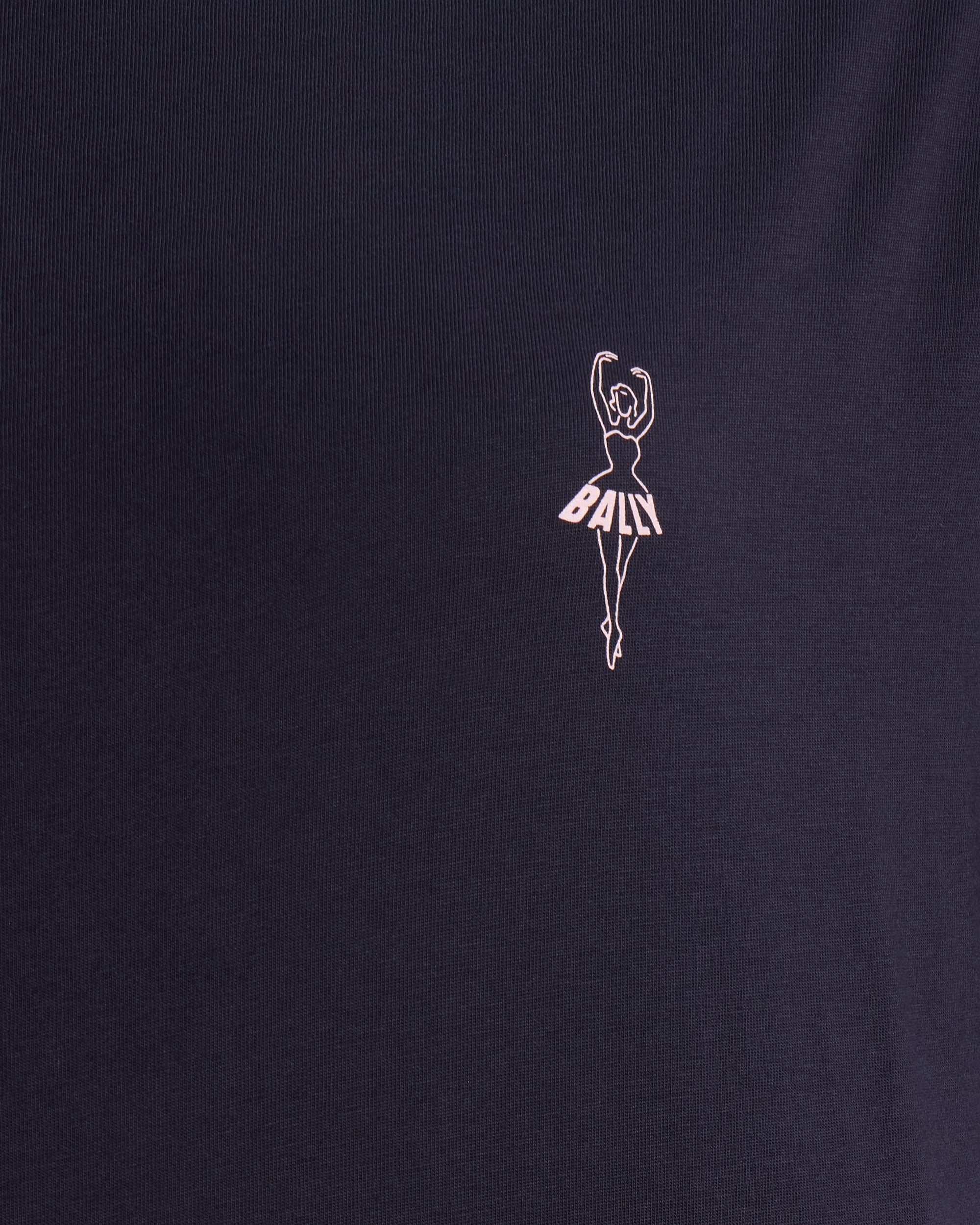 Bally Global - T-Shirt En Coton Navy Blue Avec Ballyrina - Bleu