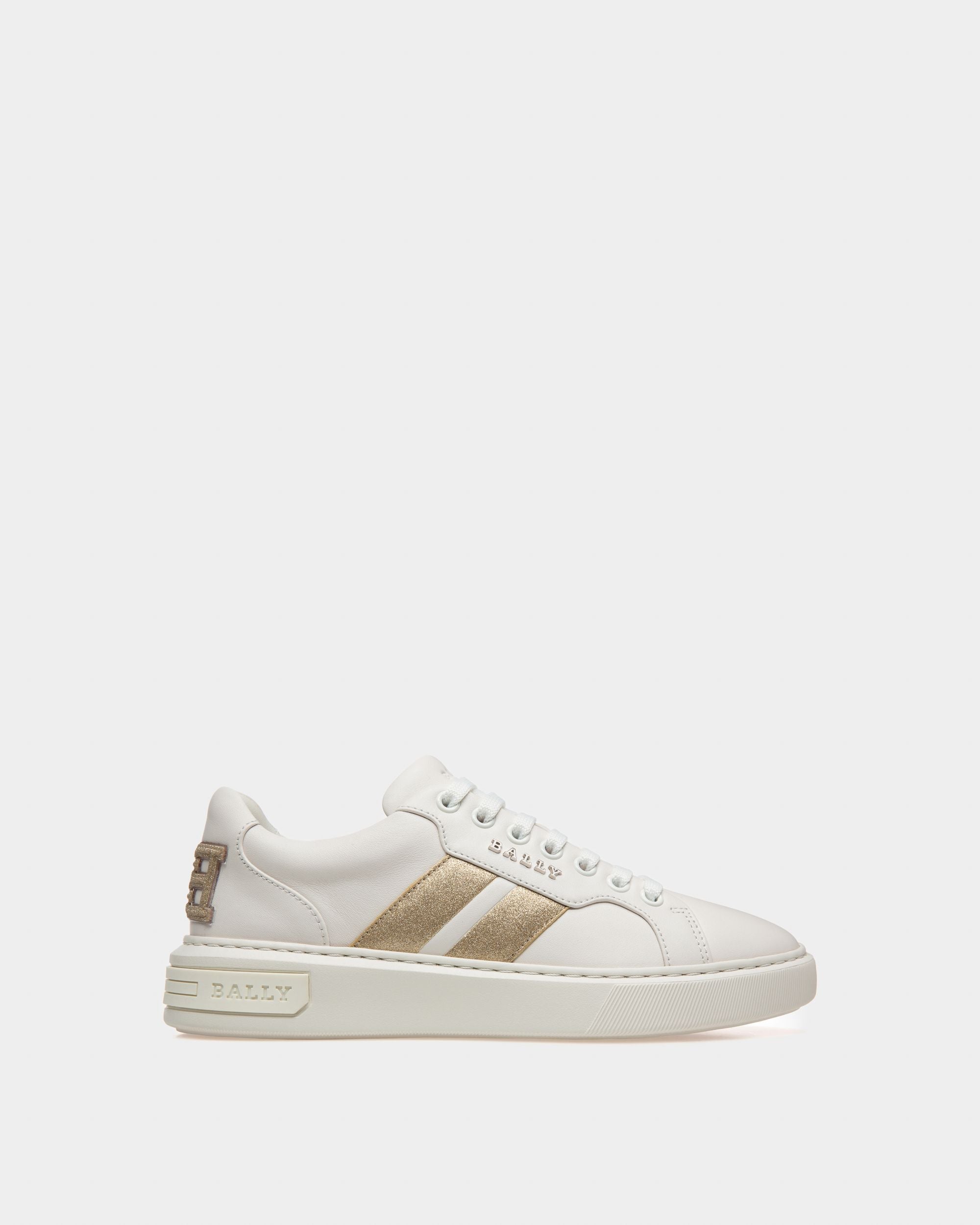 Bally Global - Melany Sneakers In White And Yellow Gold Leather - Multicolor