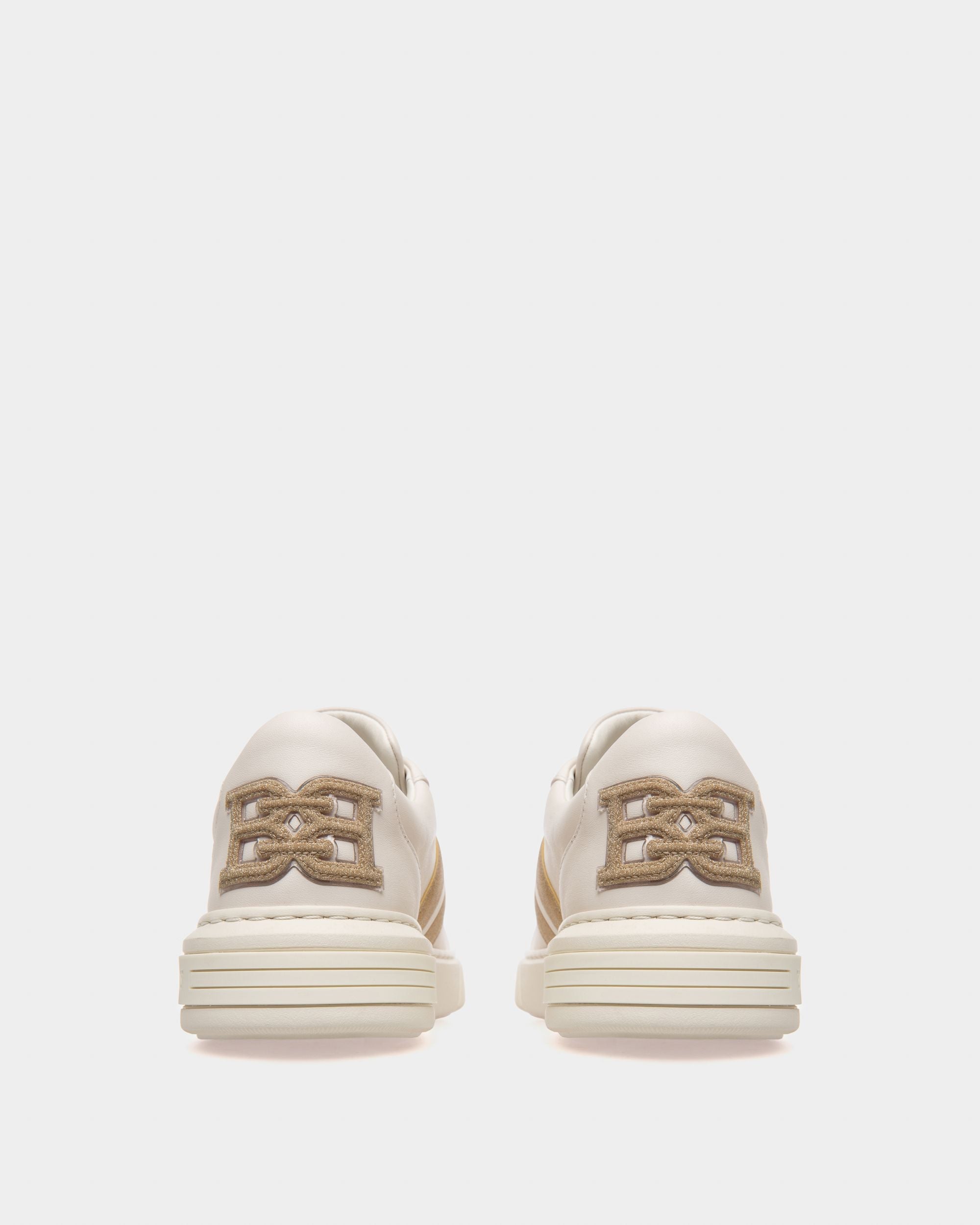 Bally Global - Melany Sneakers In White And Yellow Gold Leather - Multicolor