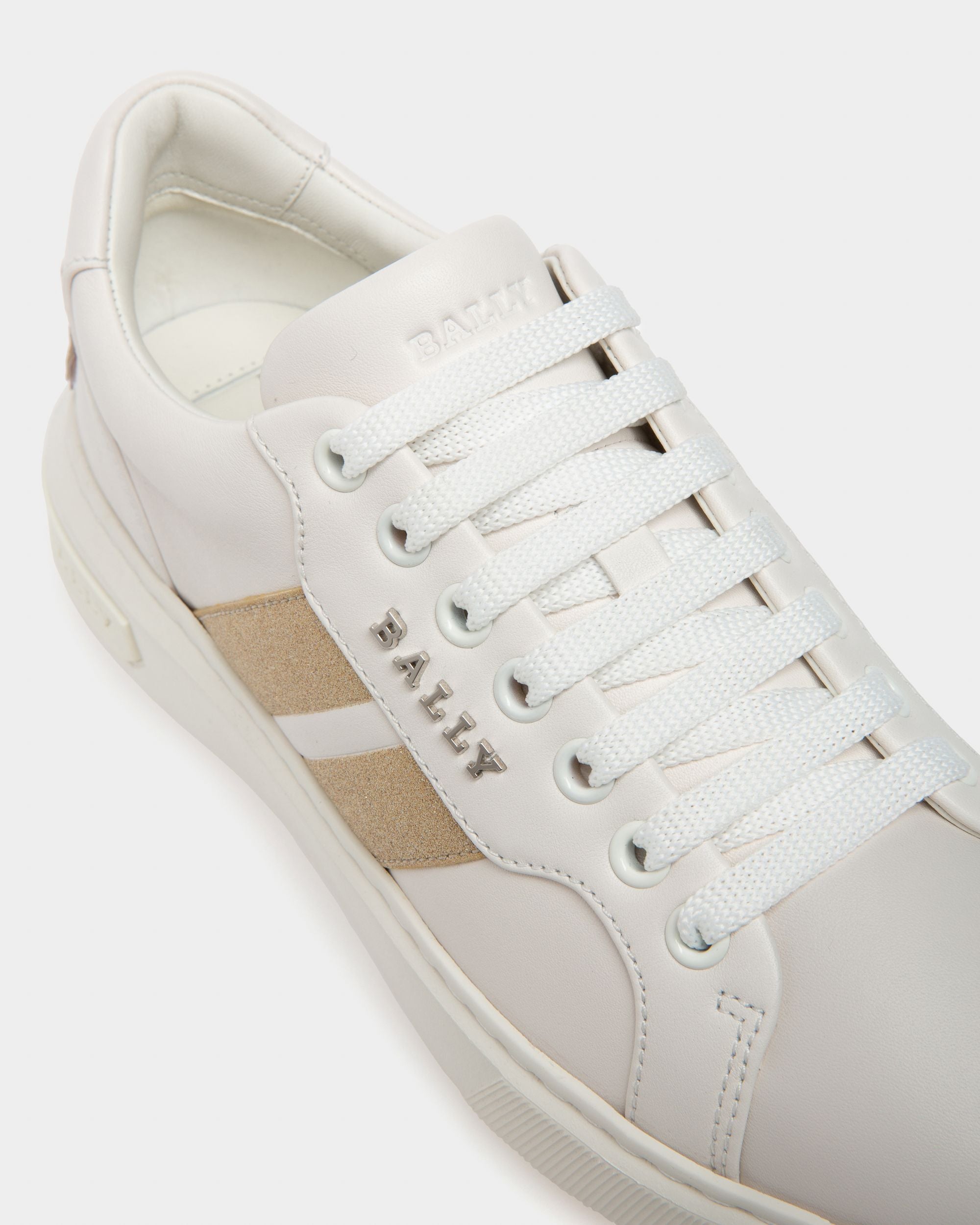 Bally Global - Melany Sneakers In White And Yellow Gold Leather - Multicolor