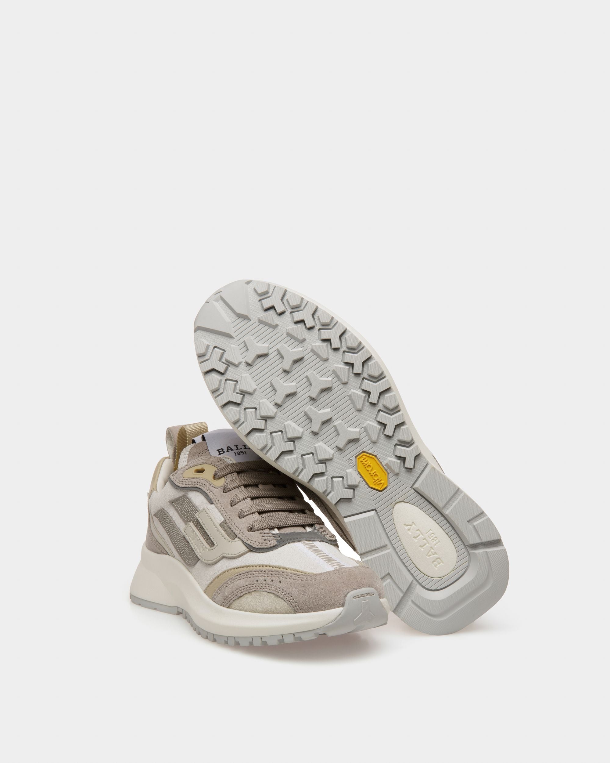Bally Global - Darky Leather Sneakers In Grey - Multicolor