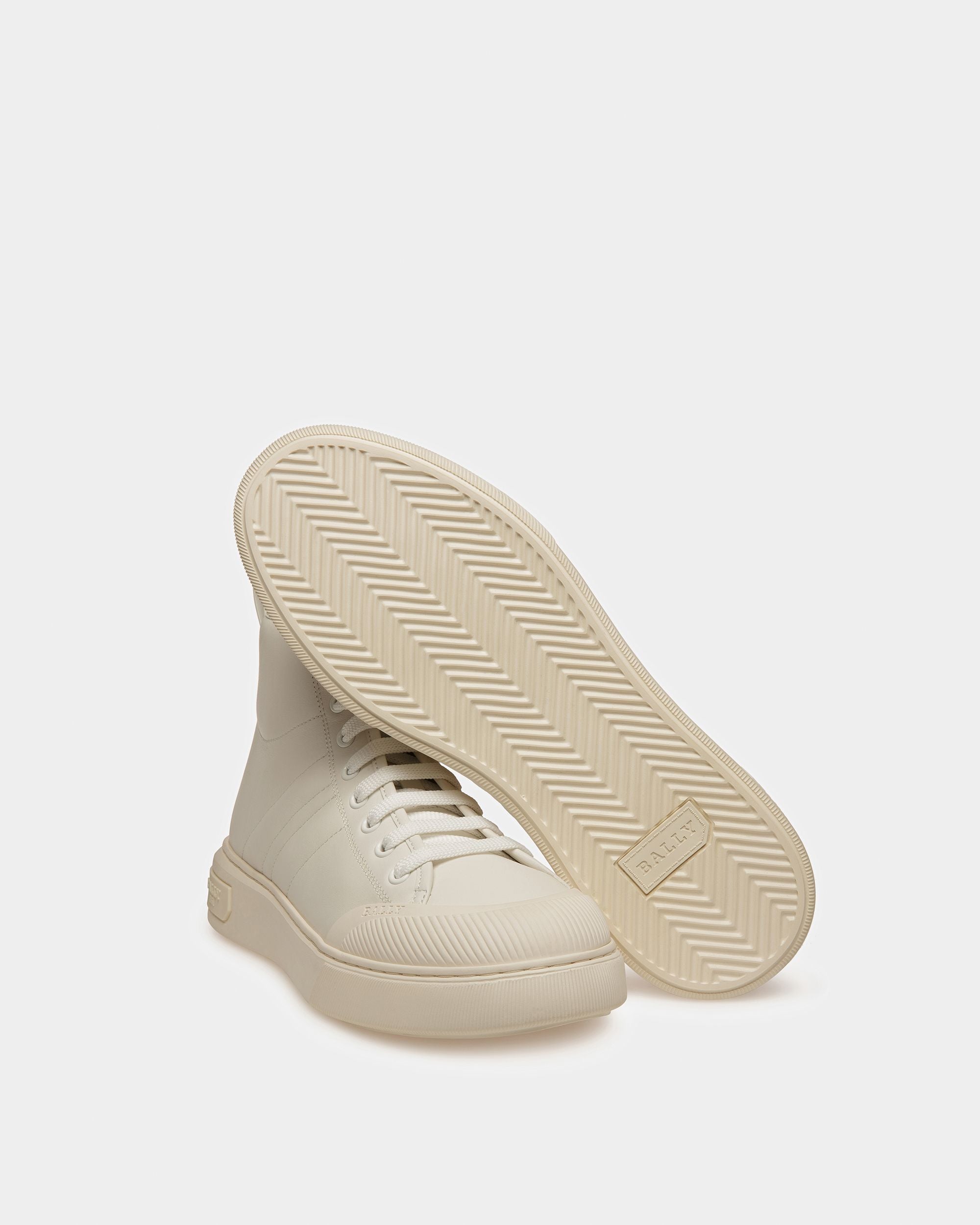 Bally Global - Maren Leather Sneakers In White - Blanco