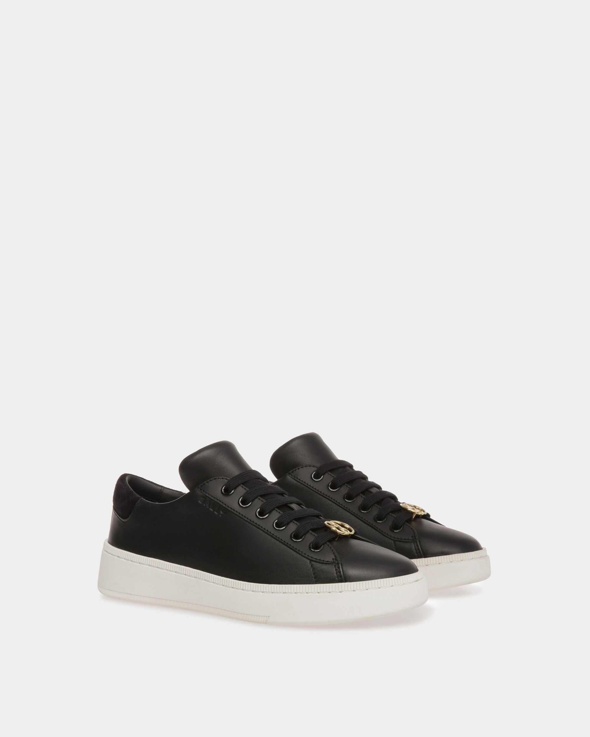 Bally Global - Raise Sneakers In Black And White Leather - Negro