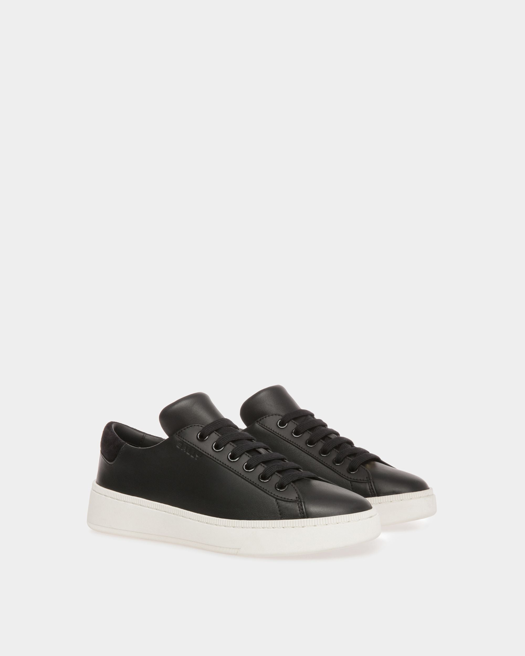 Bally Global - Raise Sneakers In Black And White Leather - Negro