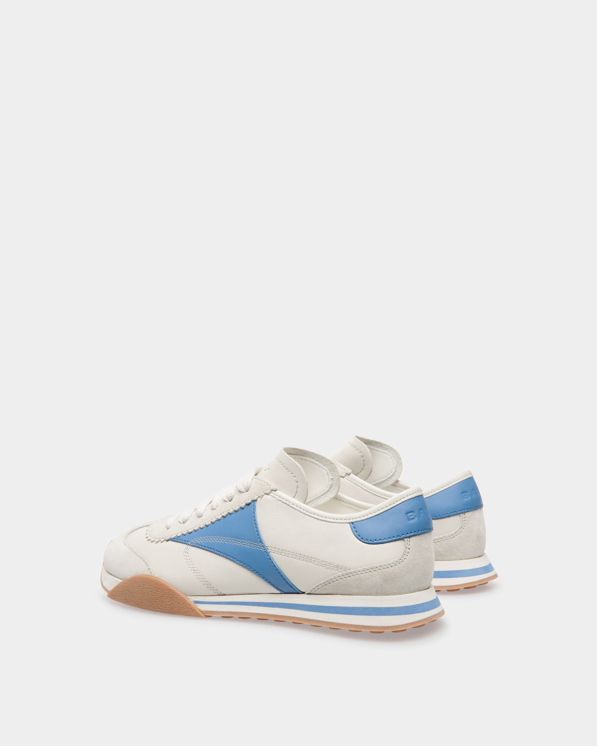 Bally Global - Zapatillas Sussex De Piel Blanco Roto Y Azul - Blanco