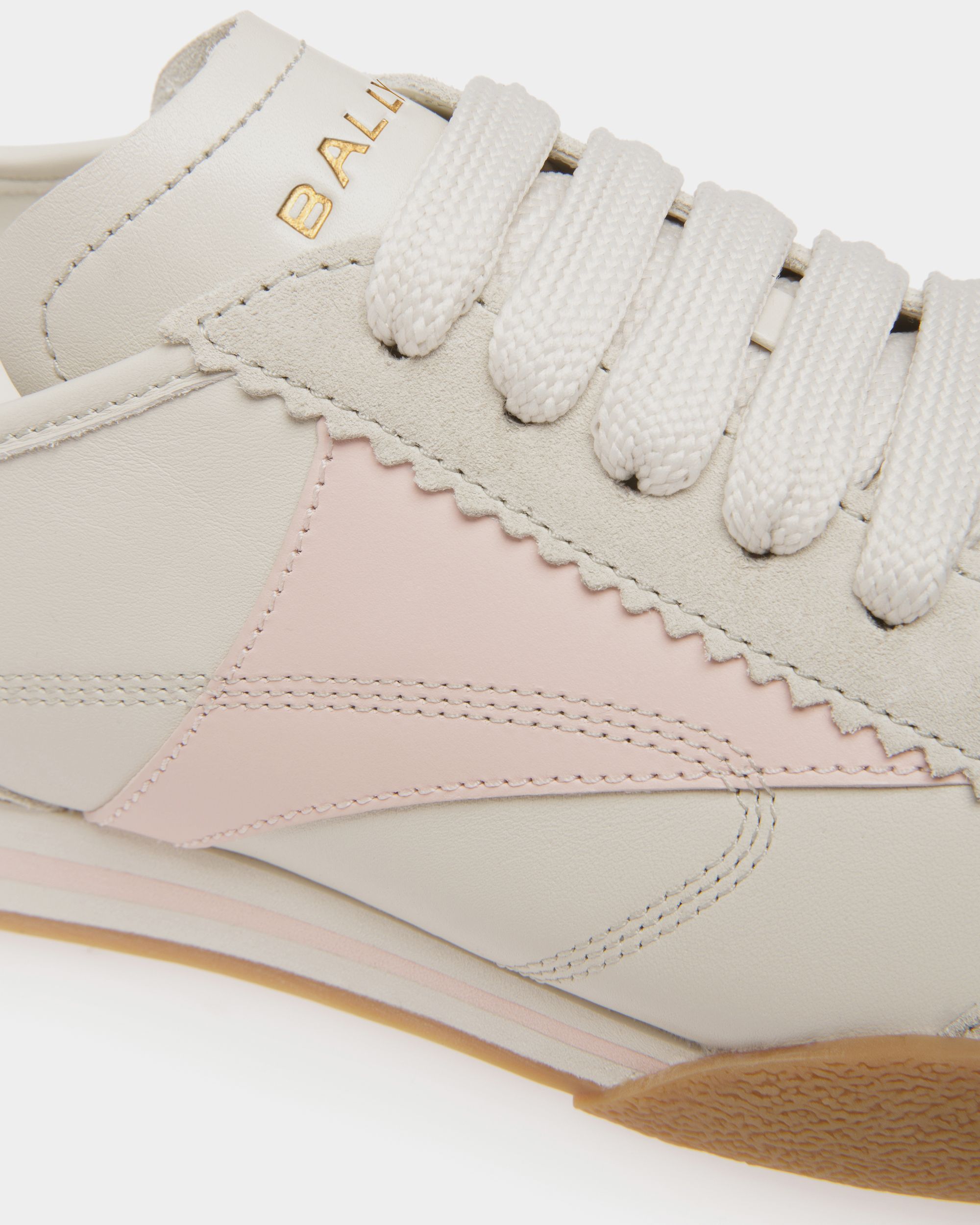 Bally Global - Sussex Sneaker In Dusty White And Dusty Petal Leather - White