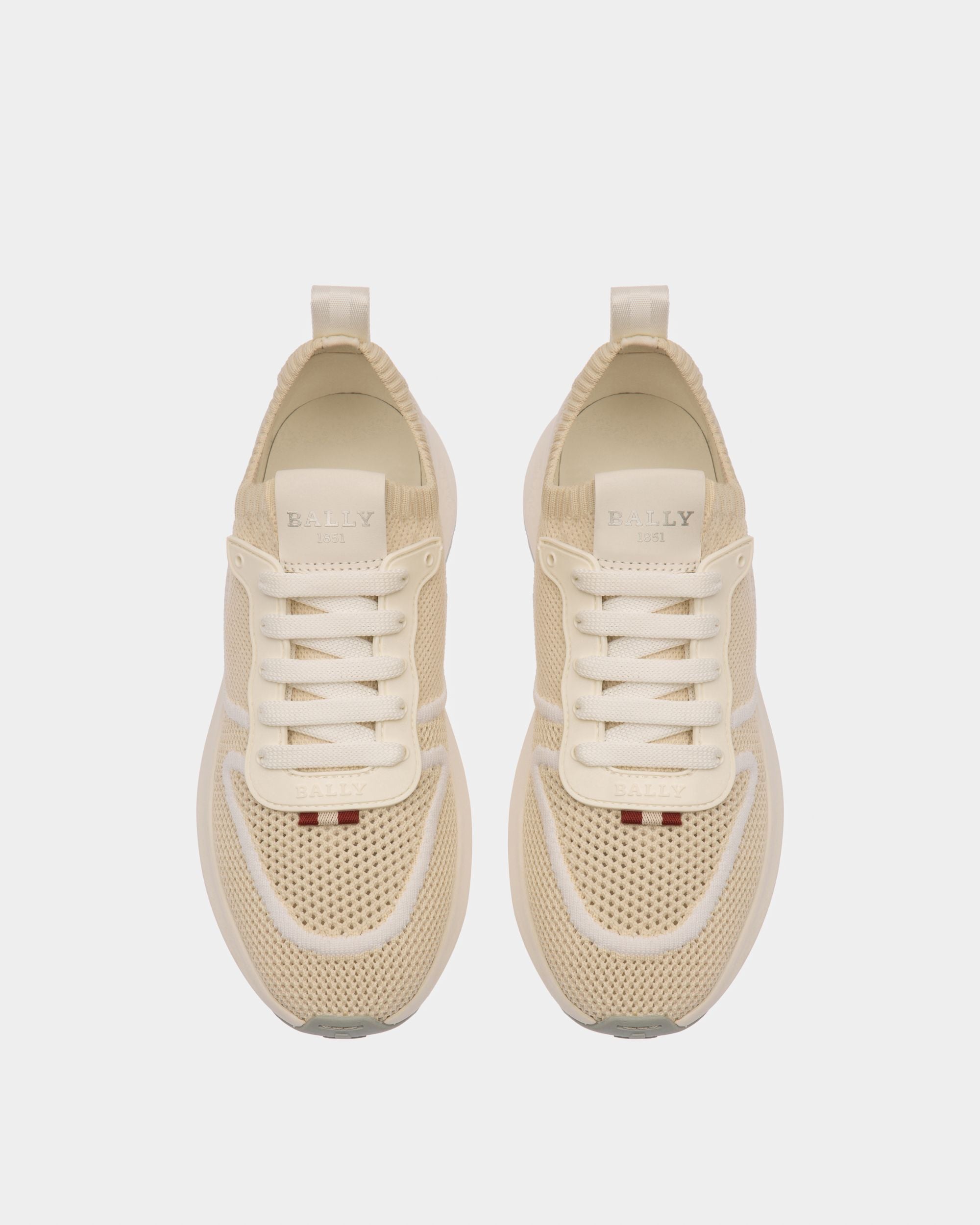 Bally Global - Davyn Mesh And Leather Sneakers In Dusty White - White