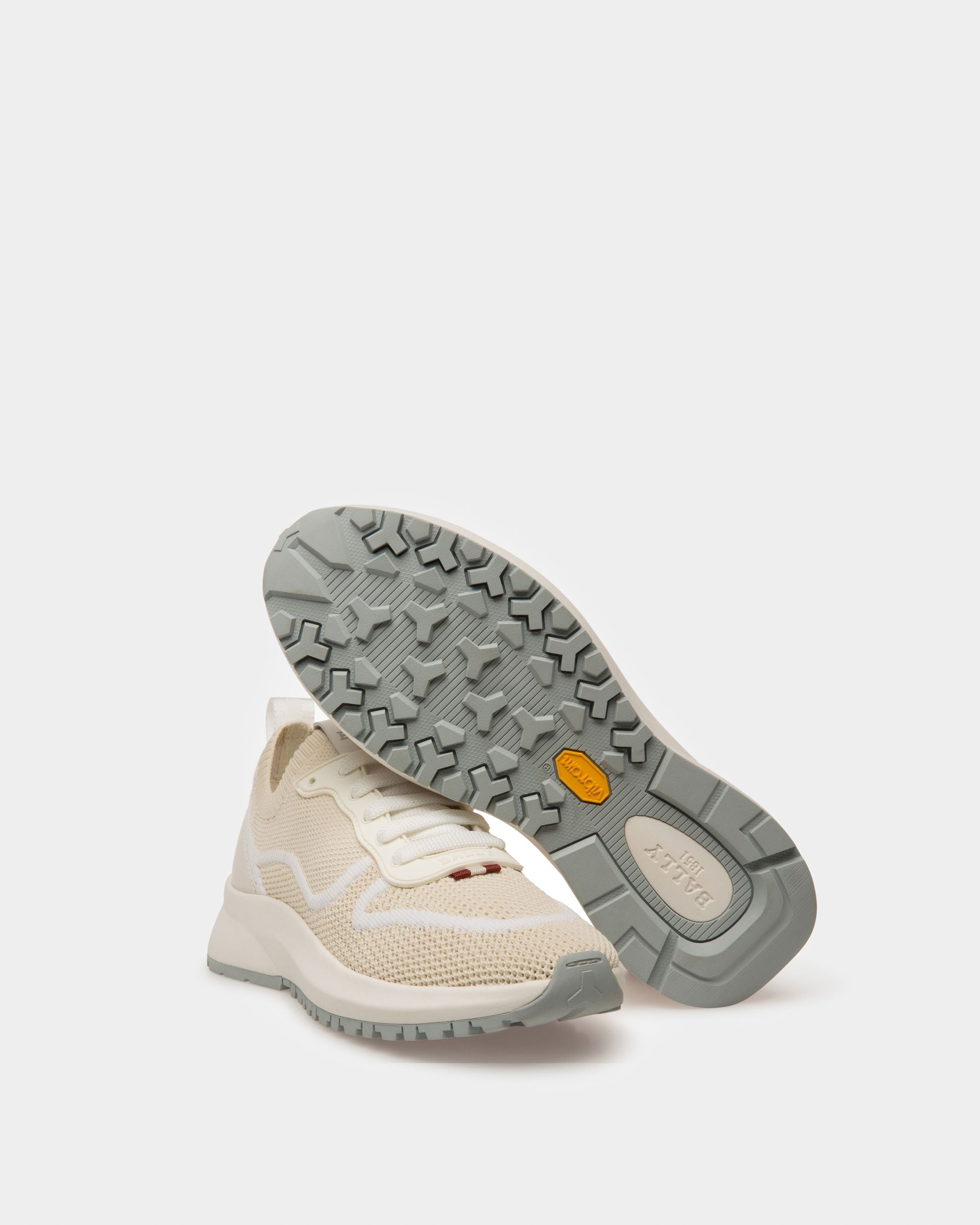 Bally Global - Davyn Mesh And Leather Sneakers In Dusty White - White