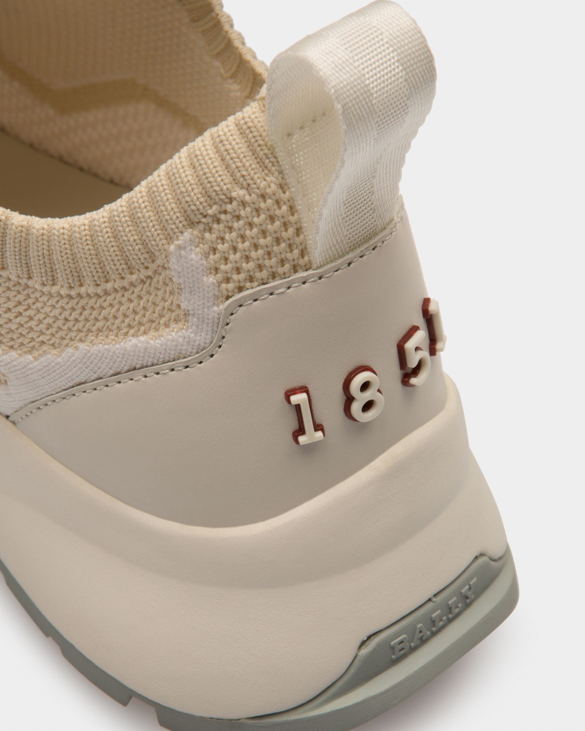 Bally Global - Davyn Mesh And Leather Sneakers In Dusty White - White