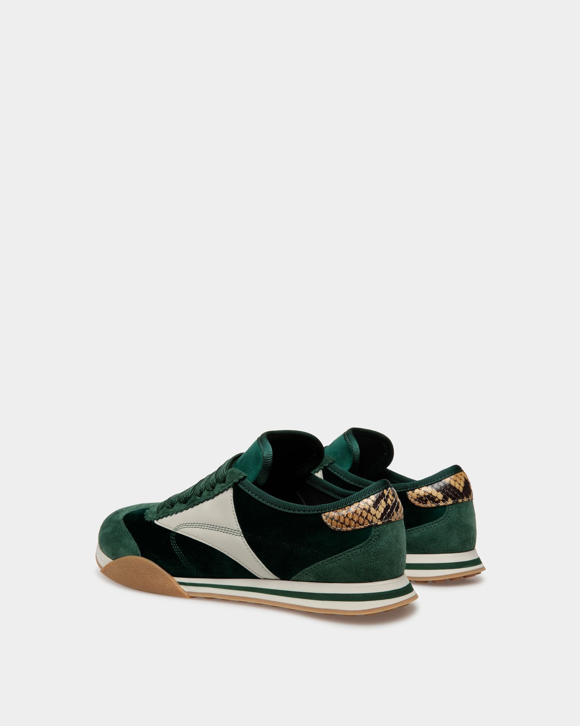 Bally Global - Zapatillas Sussex De Piel Y Algodón Color Menta Y Blanco Roto - Verde