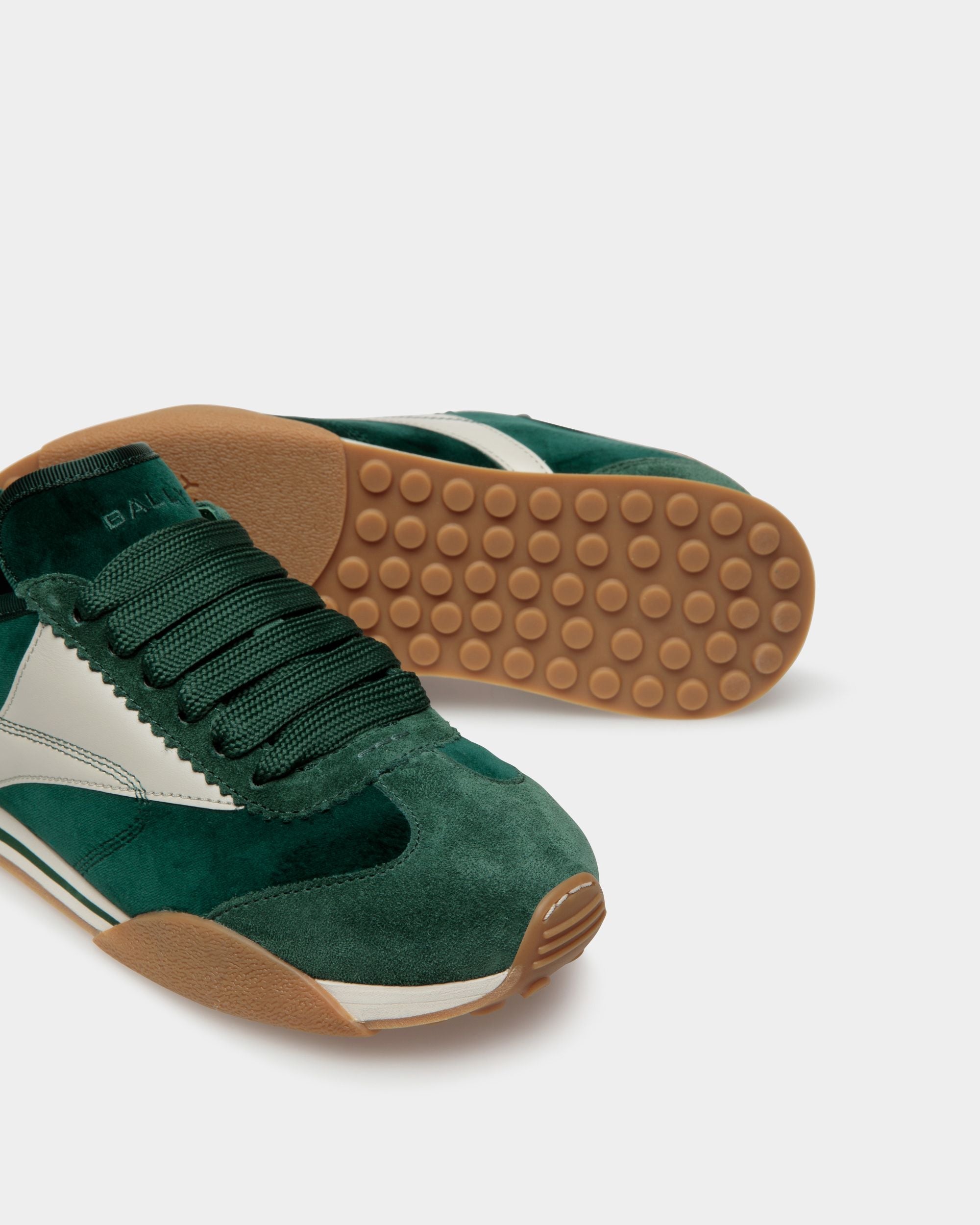 Bally Global - Zapatillas Sussex De Piel Y Algodón Color Menta Y Blanco Roto - Verde