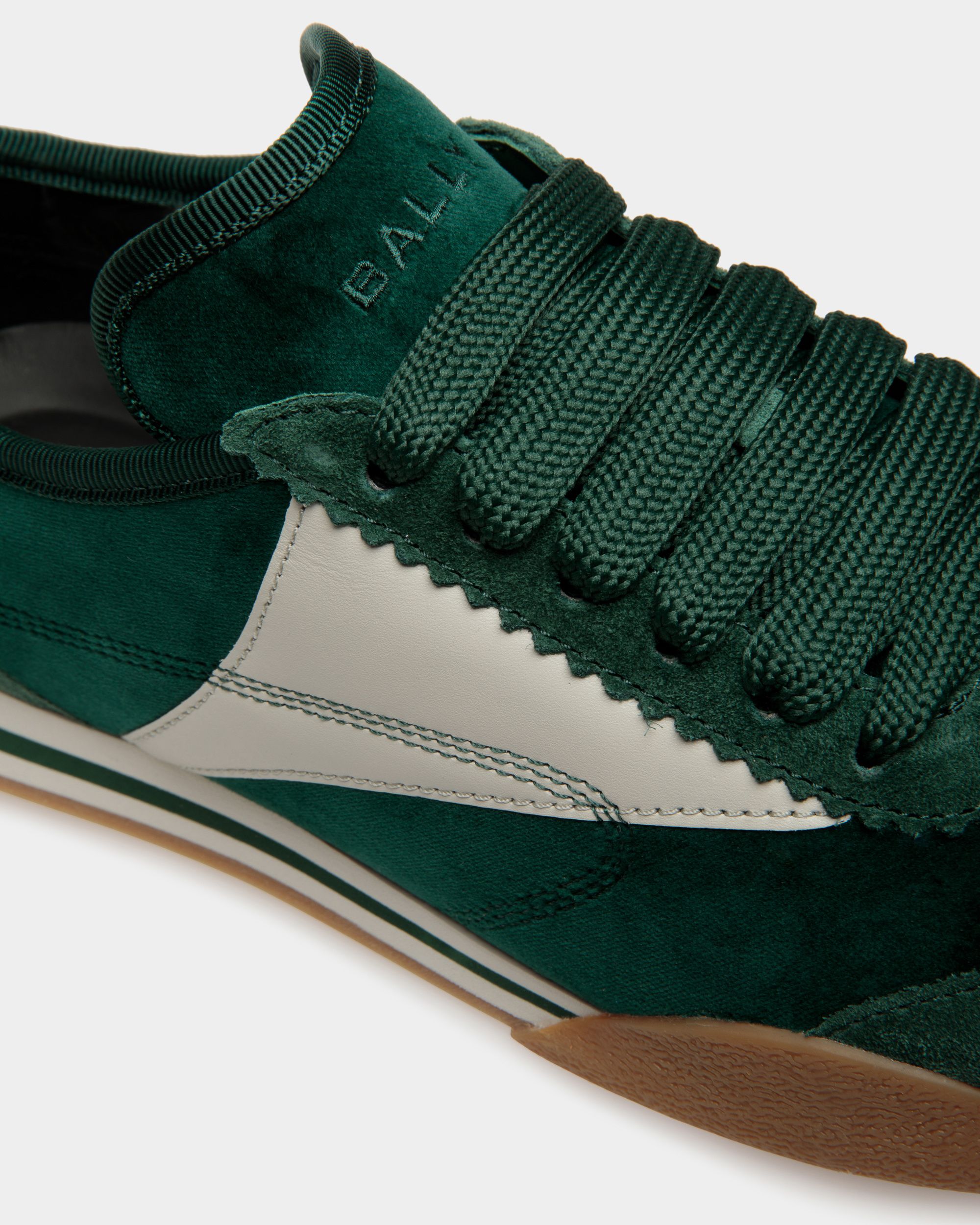 Bally Global - Zapatillas Sussex De Piel Y Algodón Color Menta Y Blanco Roto - Verde
