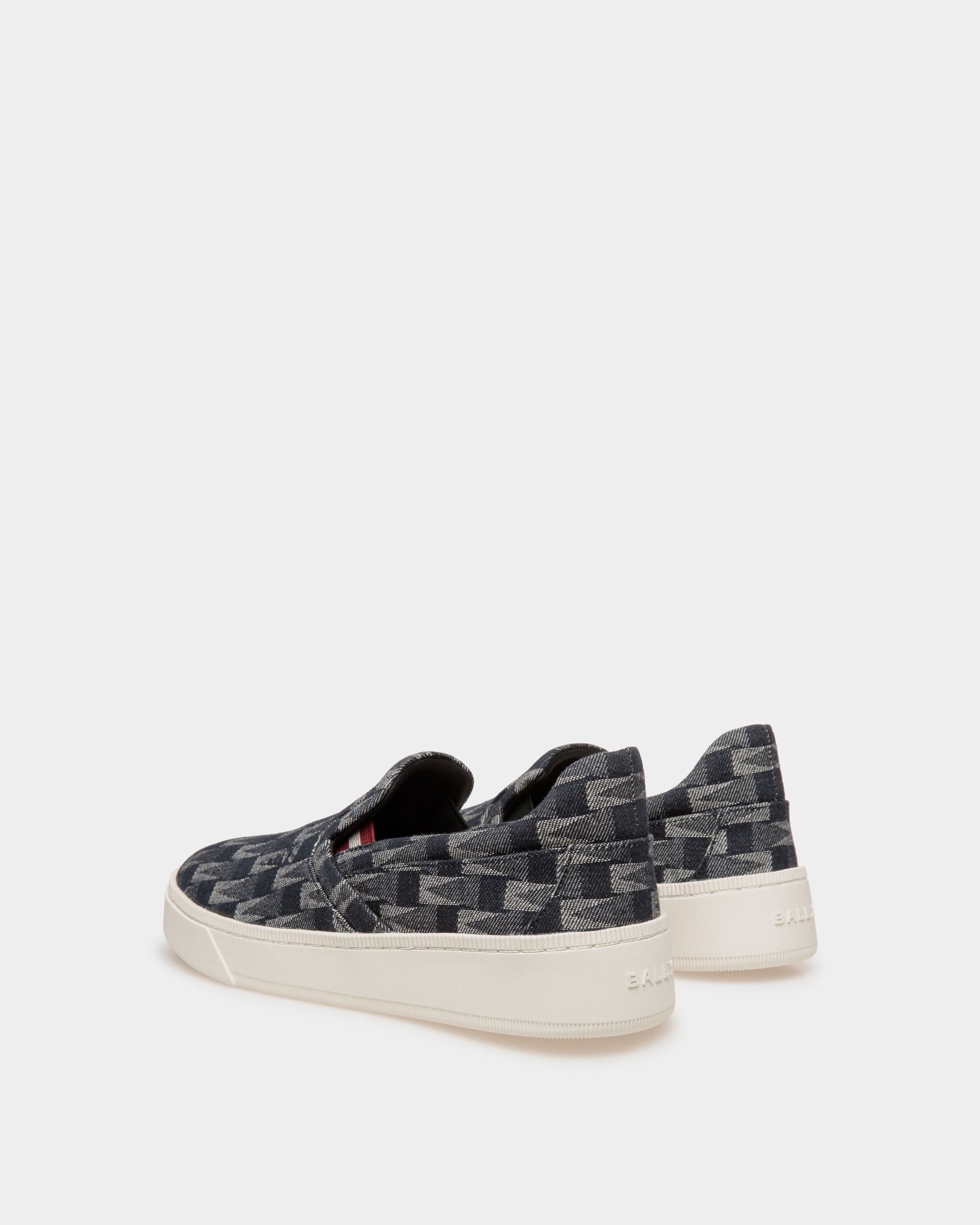 Bally Global - Sneaker Slip-On Raise En Denim Bleu - Bleu