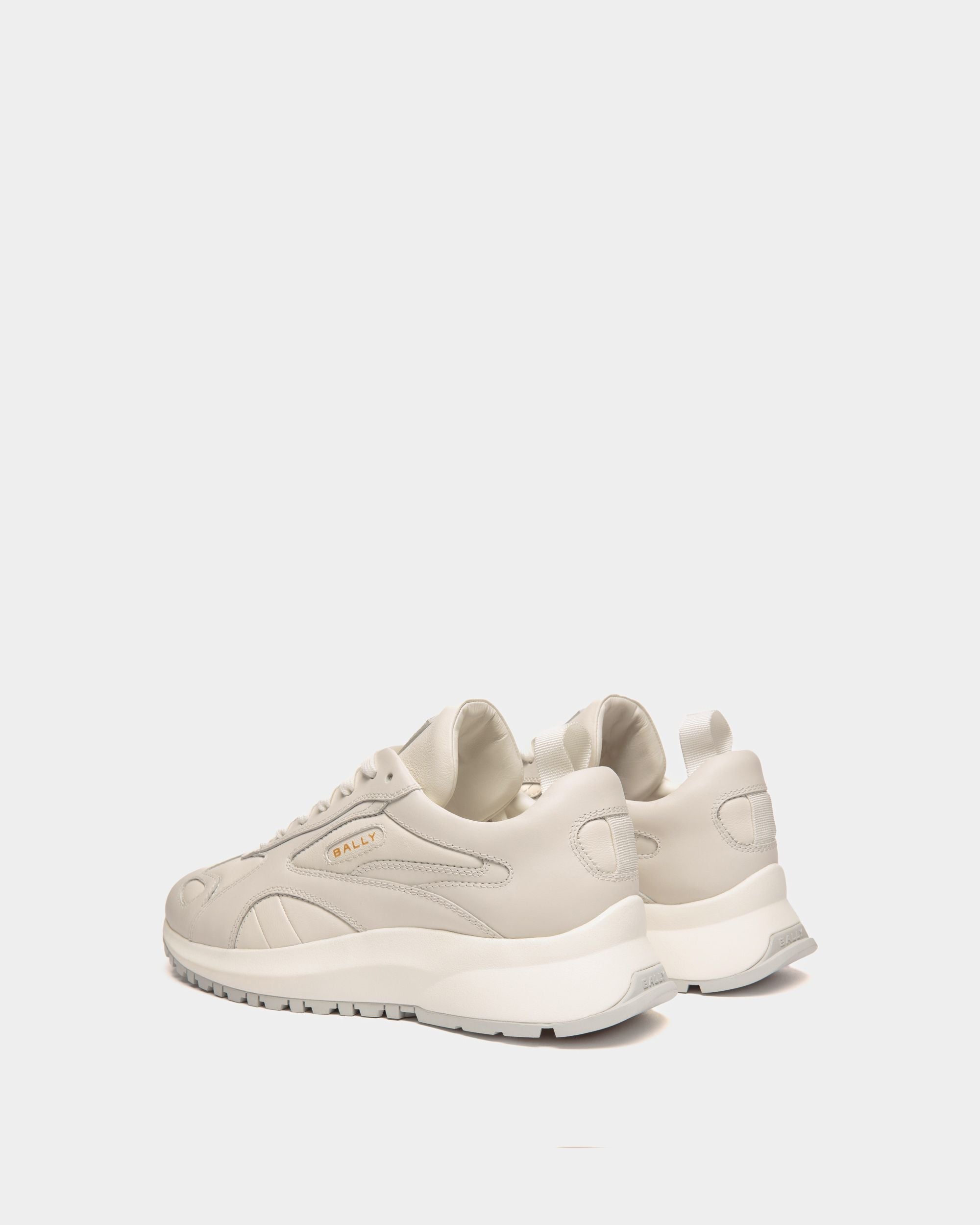 Bally Global - Zapatilla Outline De Piel En Blanco - Blanco