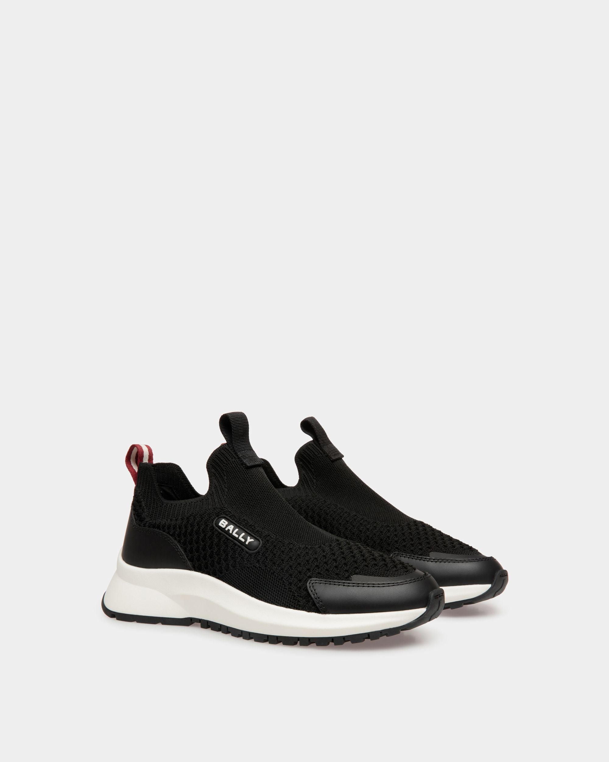 Bally Global - Outline Sneaker in Black Knit Fabric - Black
