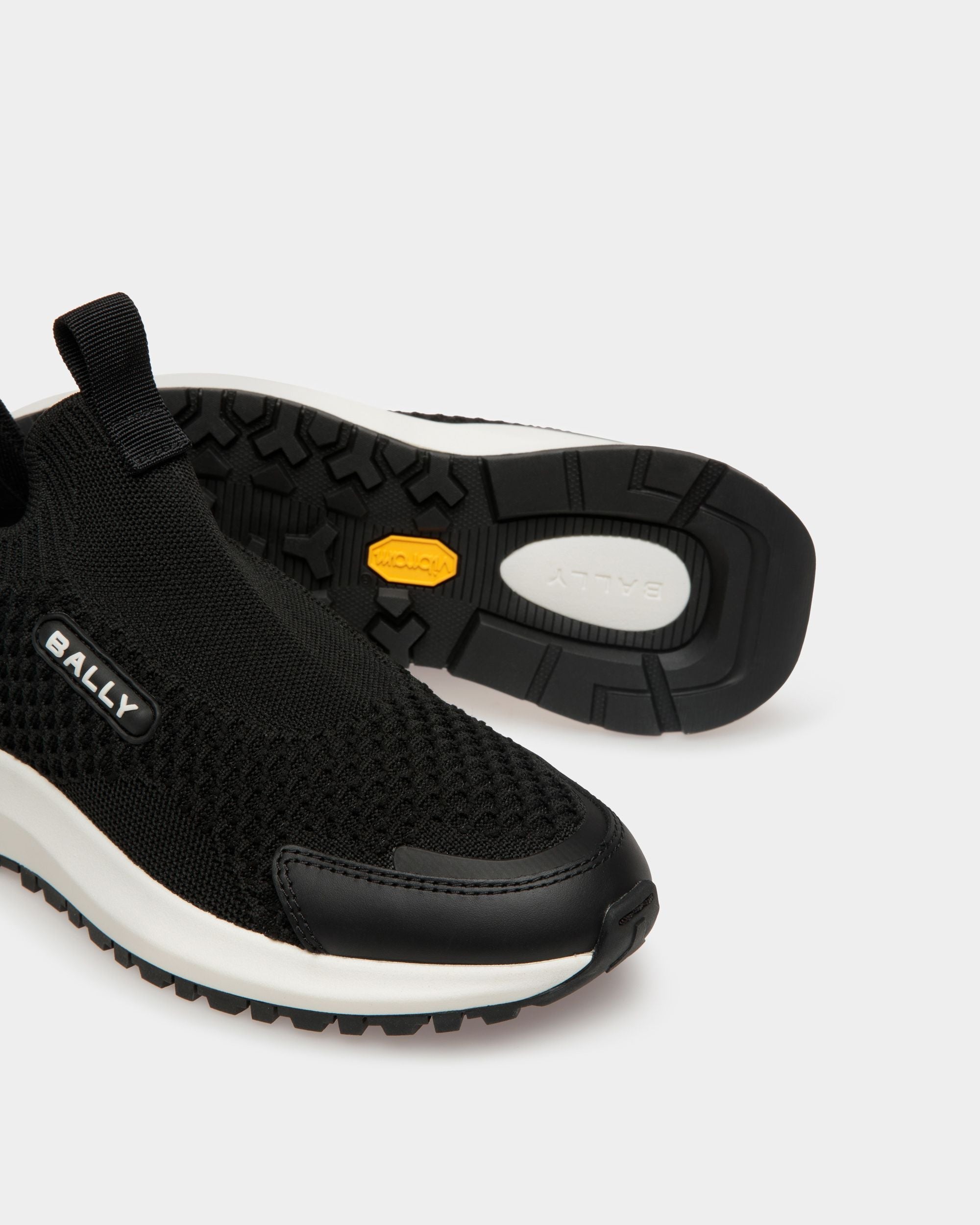 Bally Global - Outline Sneaker in Black Knit Fabric - Black