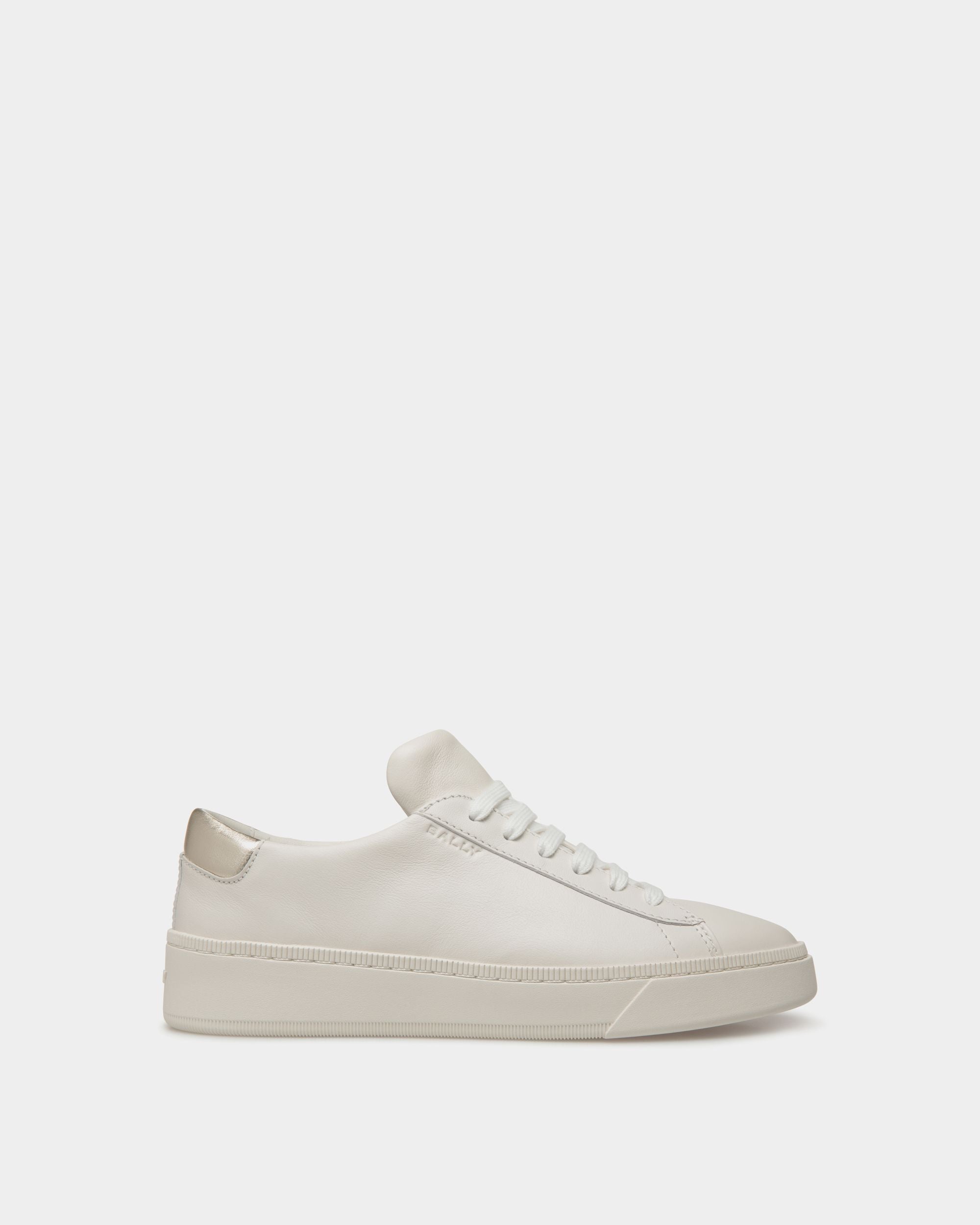 Bally Global - Raise Sneaker In White And Gold Leather - White