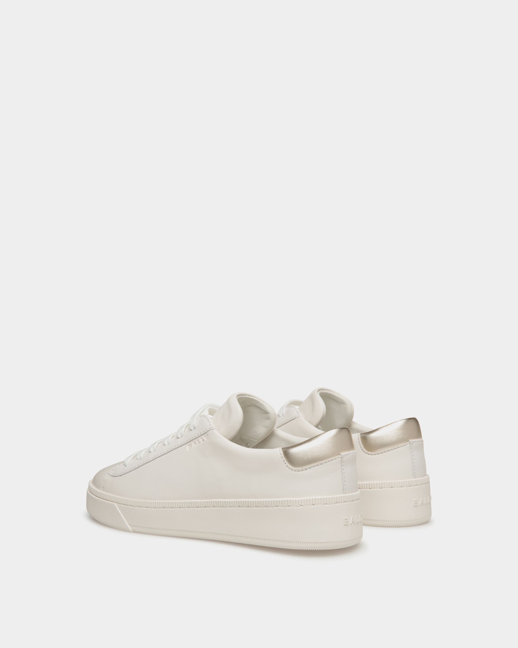 Bally Global - Raise Sneaker In White And Gold Leather - White