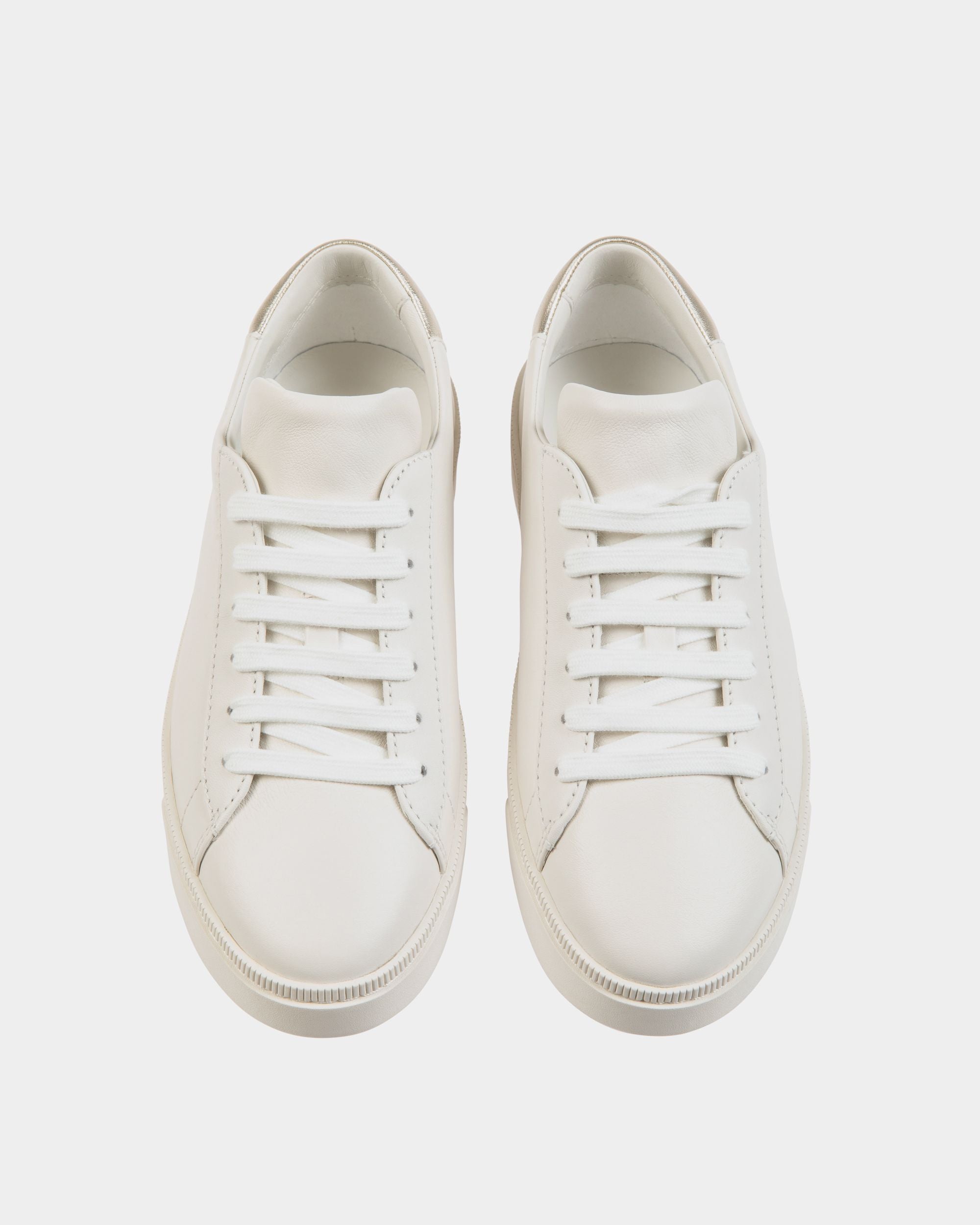 Bally Global - Raise Sneaker In White And Gold Leather - White