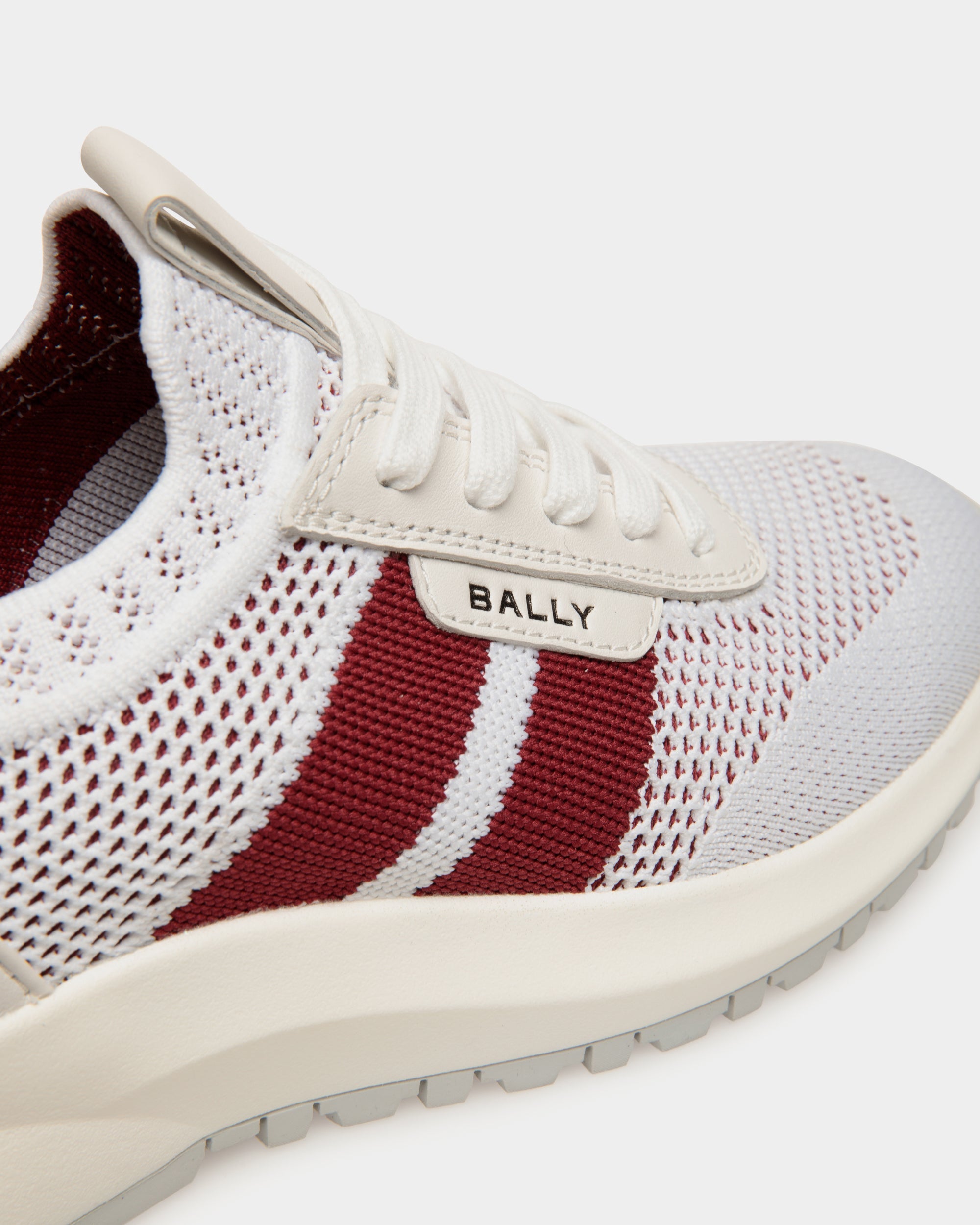 Bally Global - Outline Sneaker in White and Red Knit - Blanc