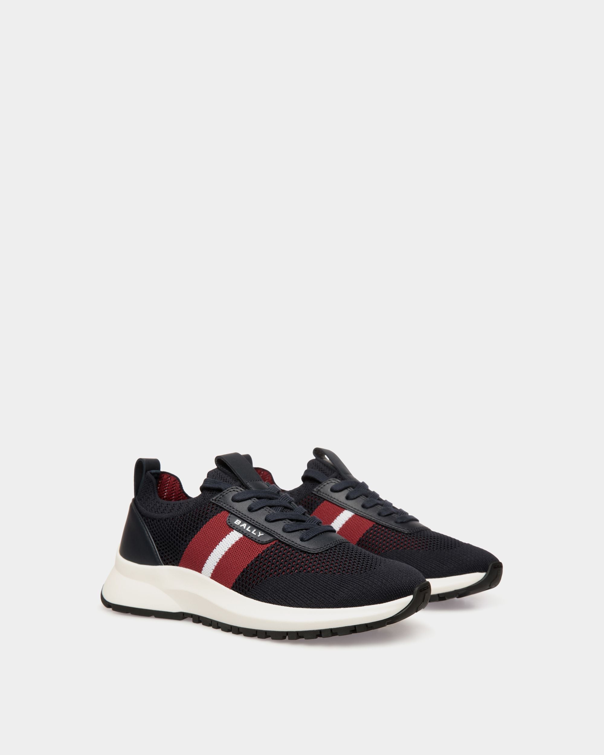 Bally Global - Outline Sneaker in Navy Blue Knit - Blue