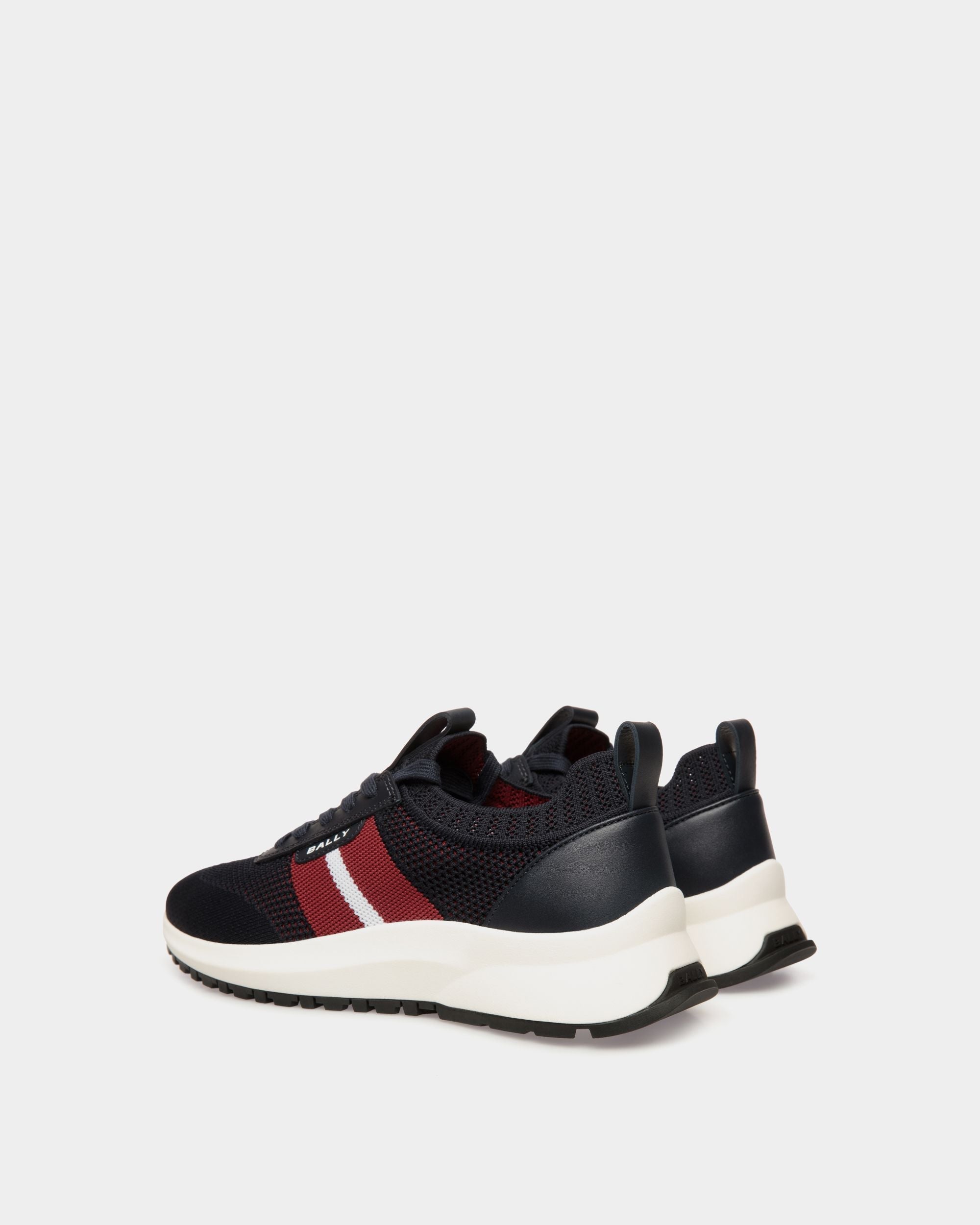 Bally Global - Outline Sneaker in Navy Blue Knit - Blue