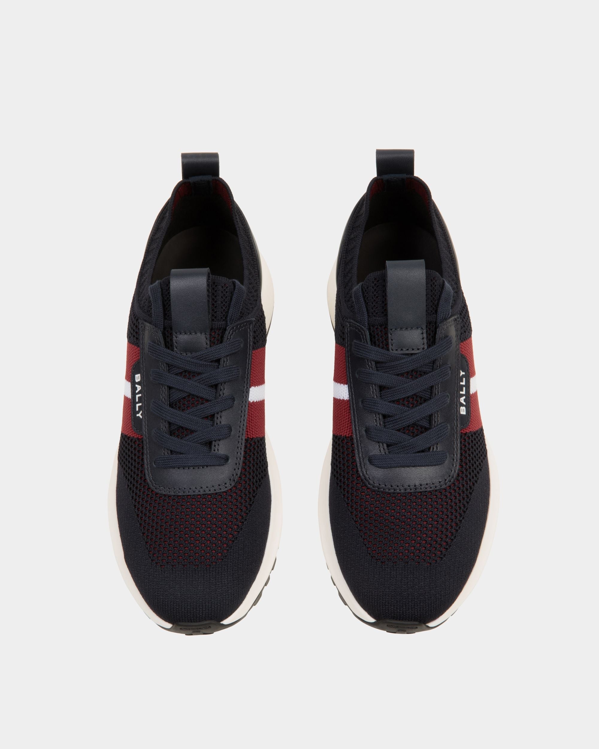 Bally Global - Outline Sneaker in Navy Blue Knit - Blue