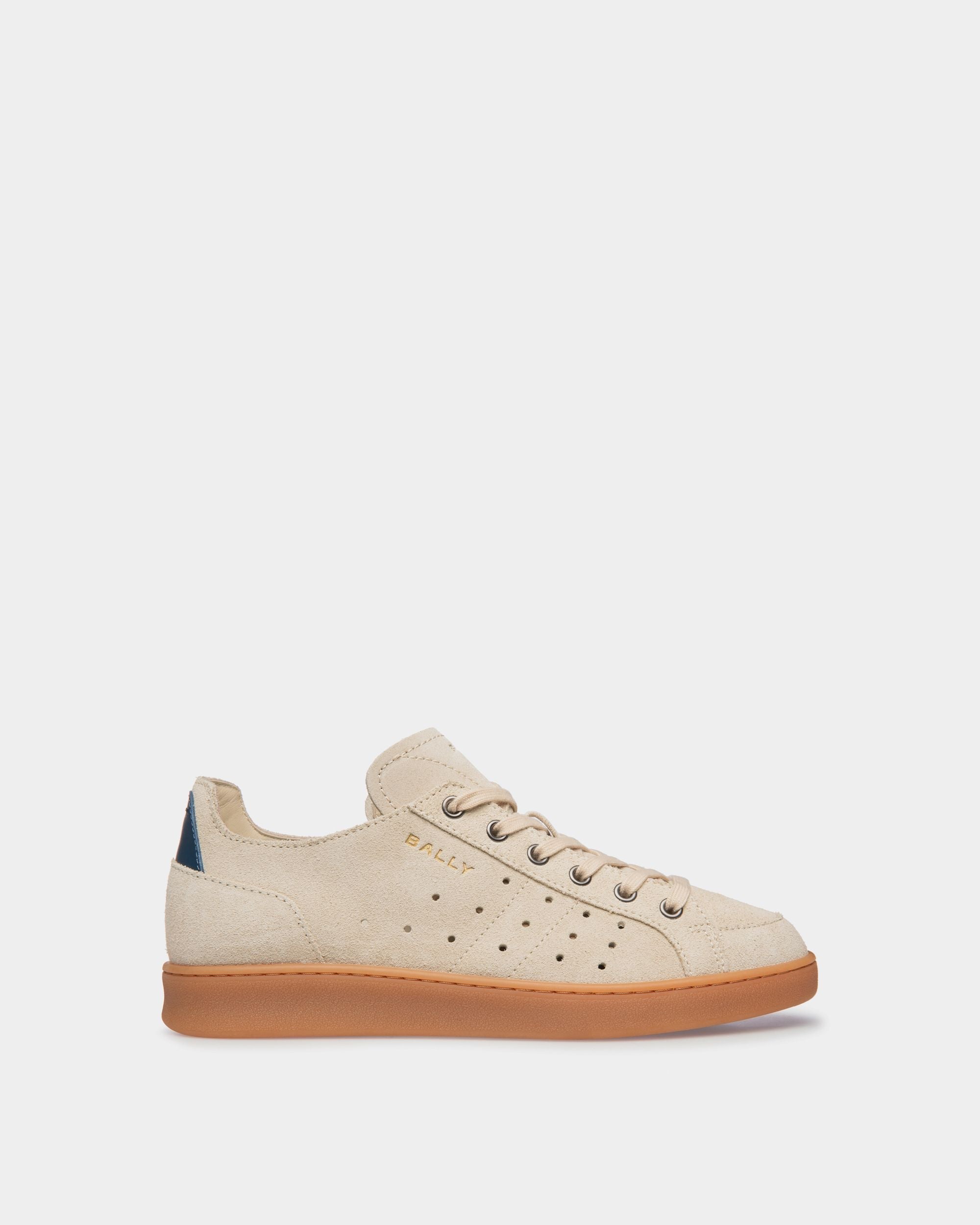 Bally Global - Sneaker Tennis En Daim Champagne - Beige
