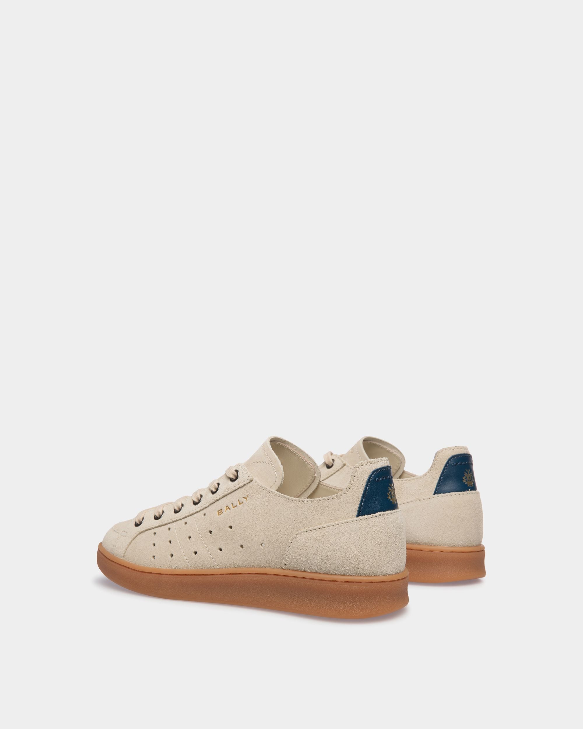 Bally Global - Sneaker Tennis En Daim Champagne - Beige