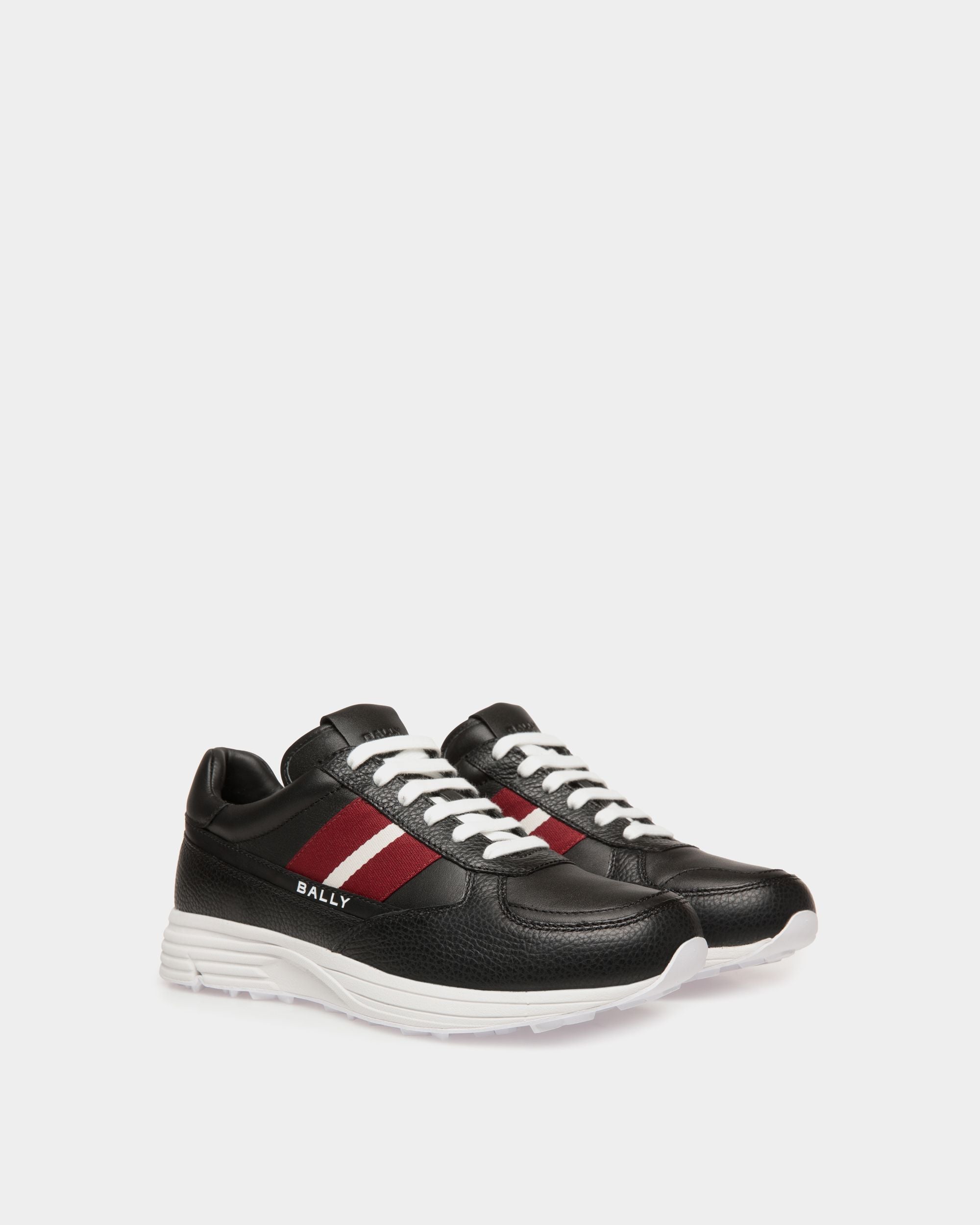 Bally Global - Zapatilla Golf Capsule De Piel Granulada Negra - Negro