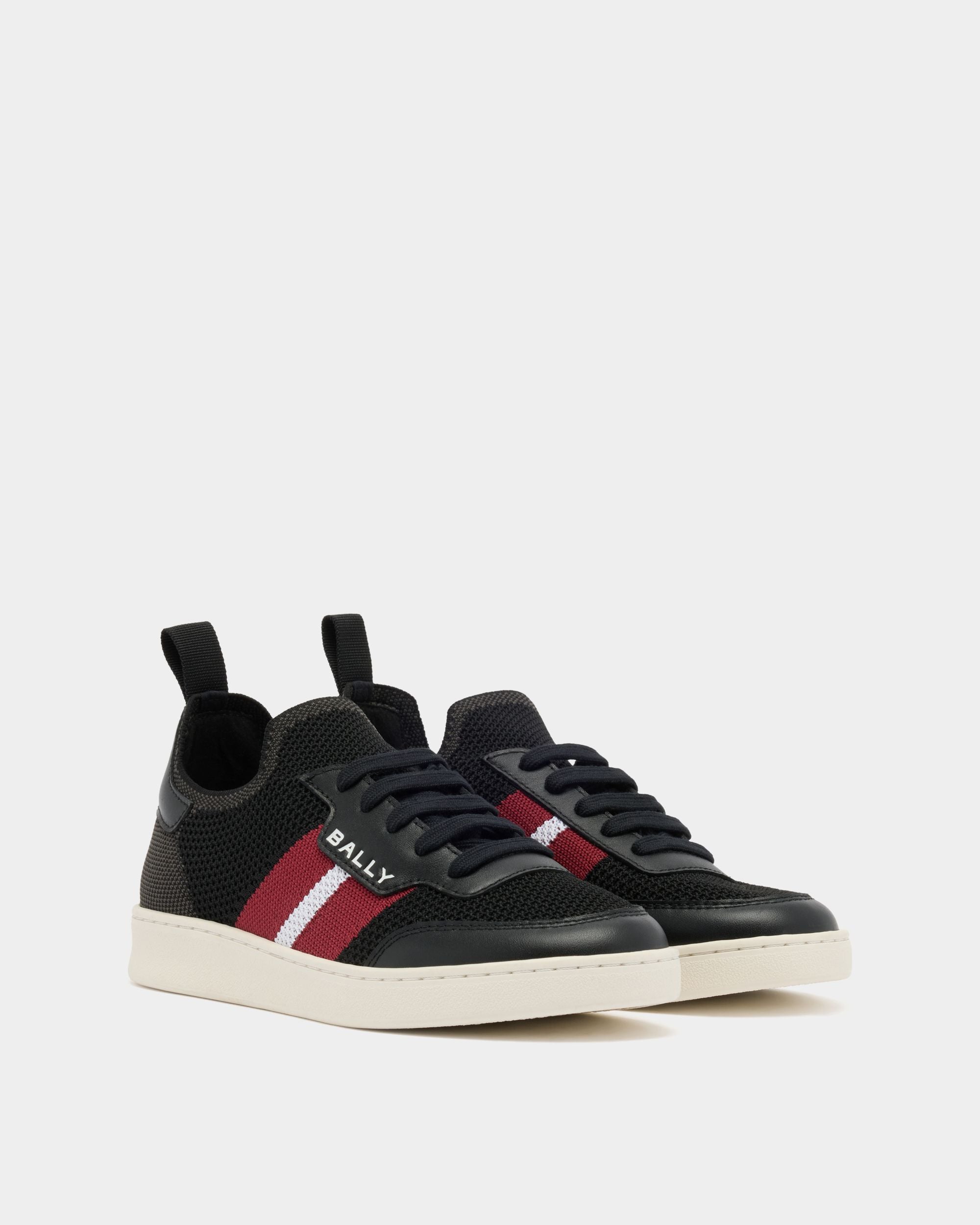 Bally Global - Sneaker Tennis En Tissu Noir - Noir