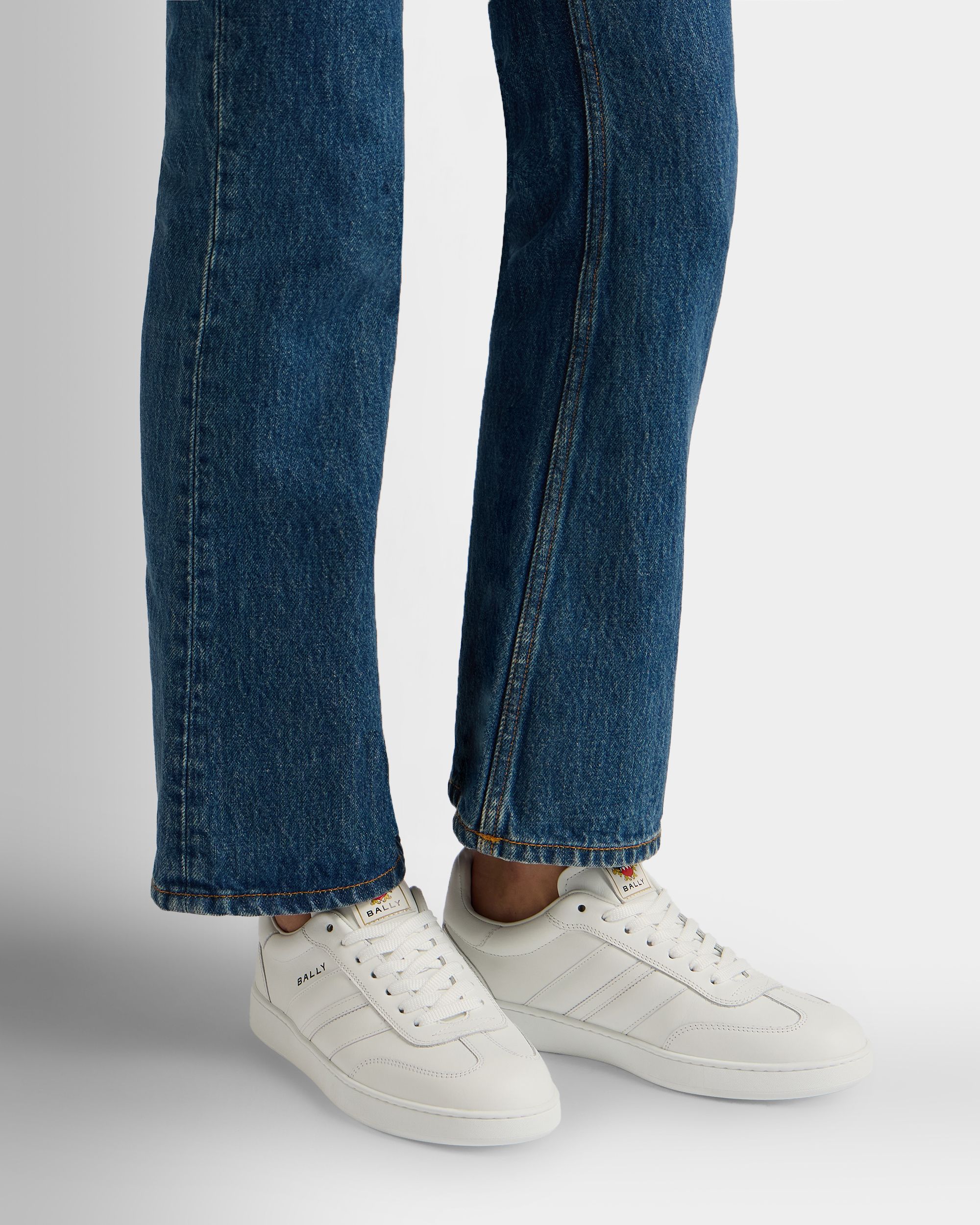 Bally Global - Retro Crest Sneaker in White Leather - White