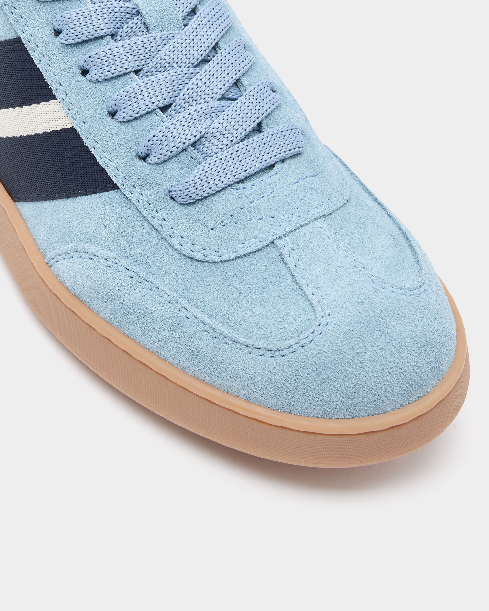 Bally Global - Retro Crest Sneaker in Light Blue Suede - Blue