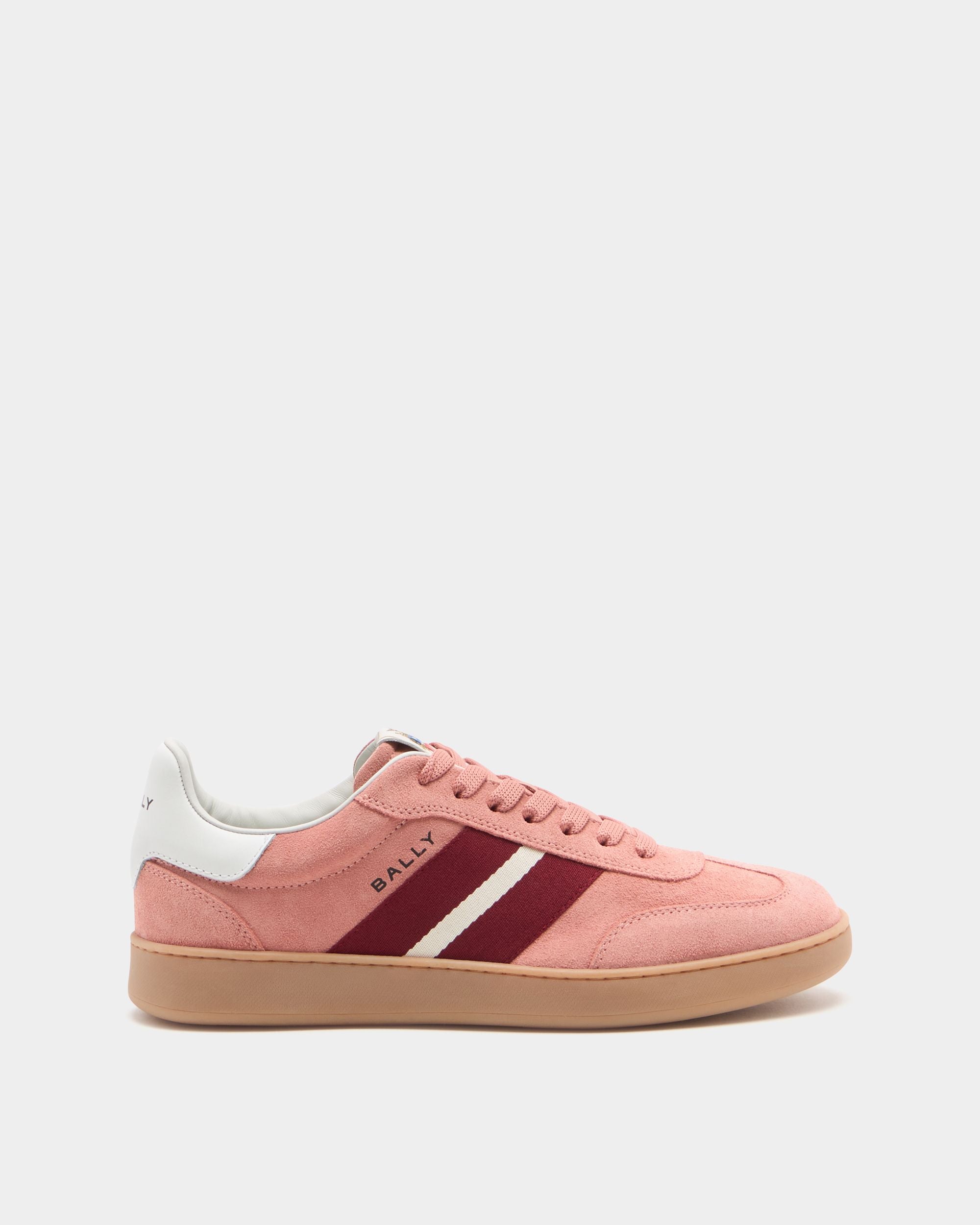 Bally Global - Retro Crest Sneaker in Light Pink Suede - Pink