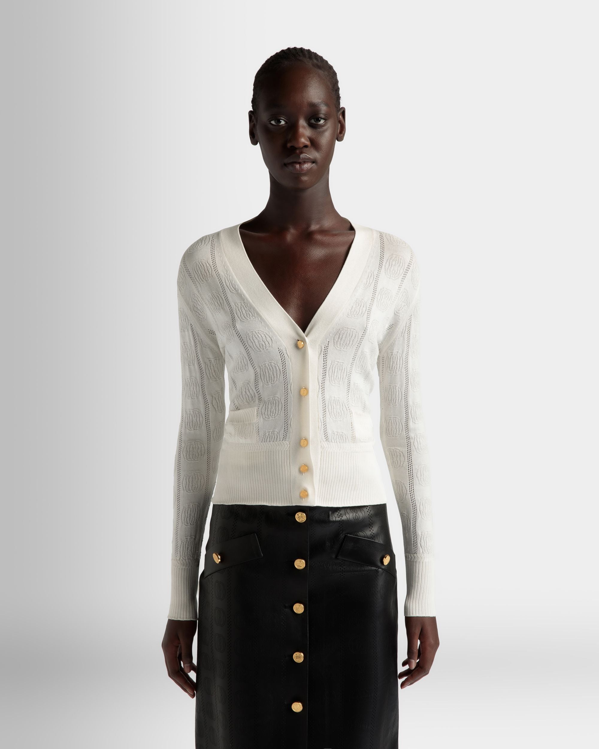 Bally Global - Beige Cardigan in Beige Silk Blend - Beige