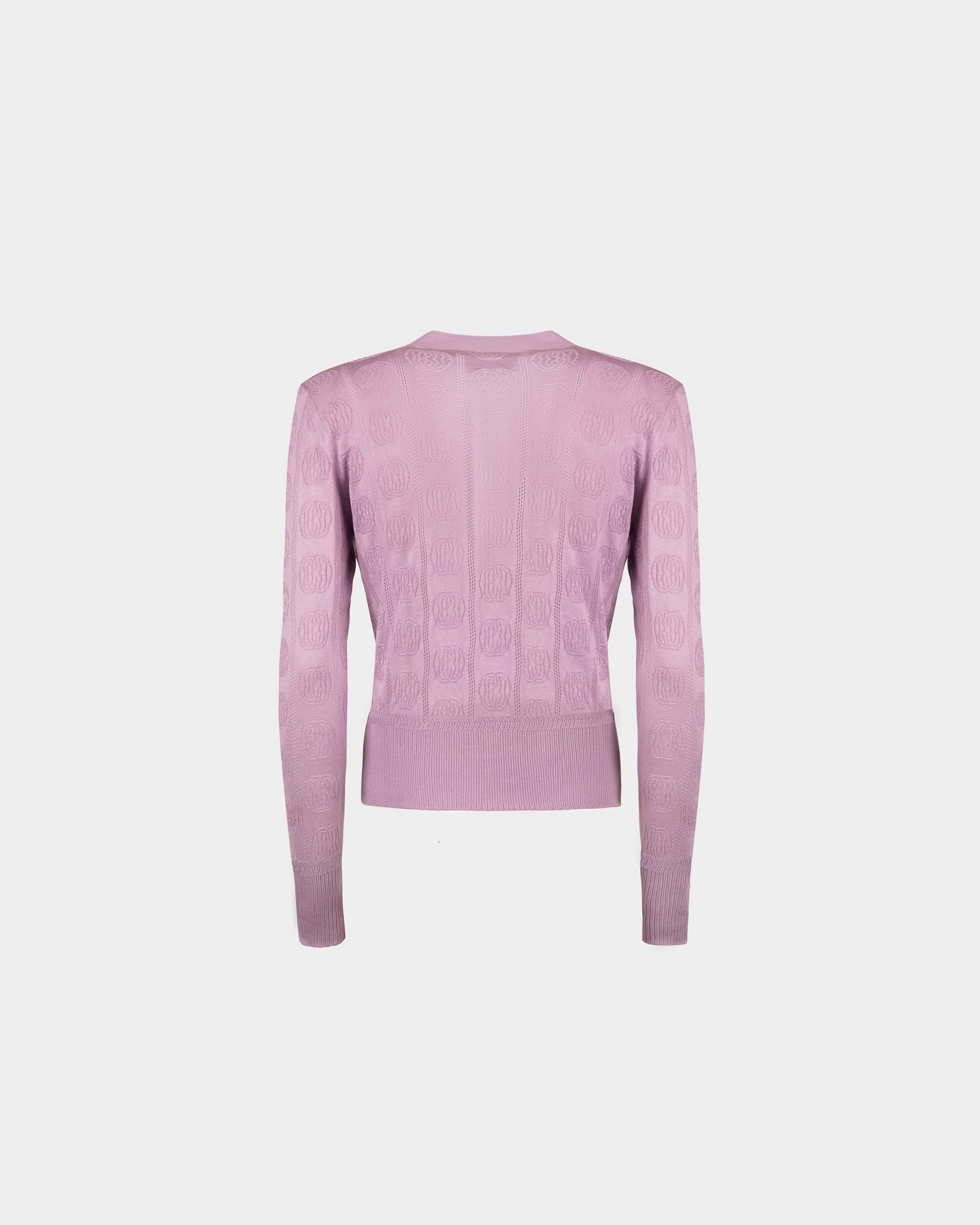 Bally Global - Lilac Cardigan in a Silk Blend - Purple