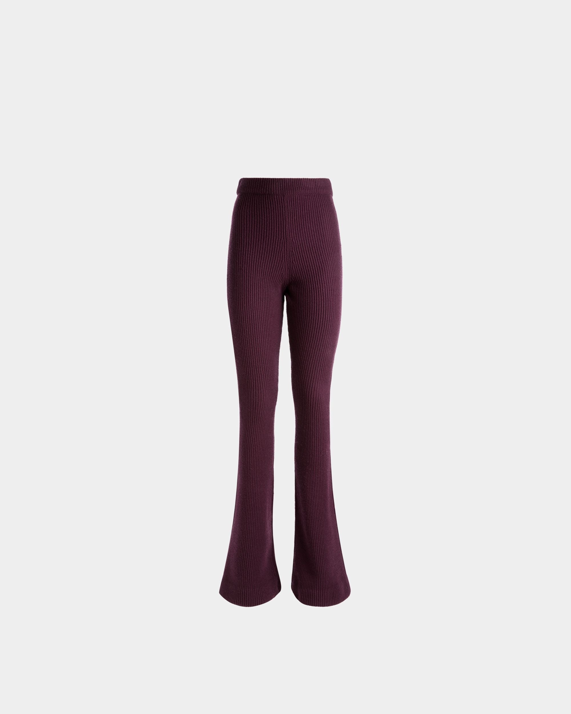 Bally Global - Pantalones Acampanados De Lana Color Orquídea - Púrpura